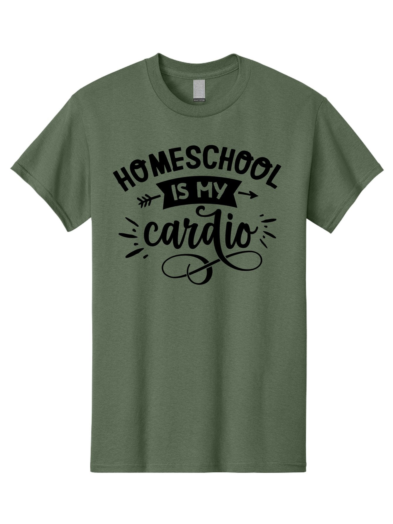 Homeschool-Is-My-Cardio-1 Men'S Graphic Tee, 100% Cotton, Comfortable Casual Summer Wear, Machine Washable, Homeschool, Cardio Workout, Motivational Quote, Fitness Inspiration, Humorous Saying, Parenting Humor, Educational Quotes Aab351 14