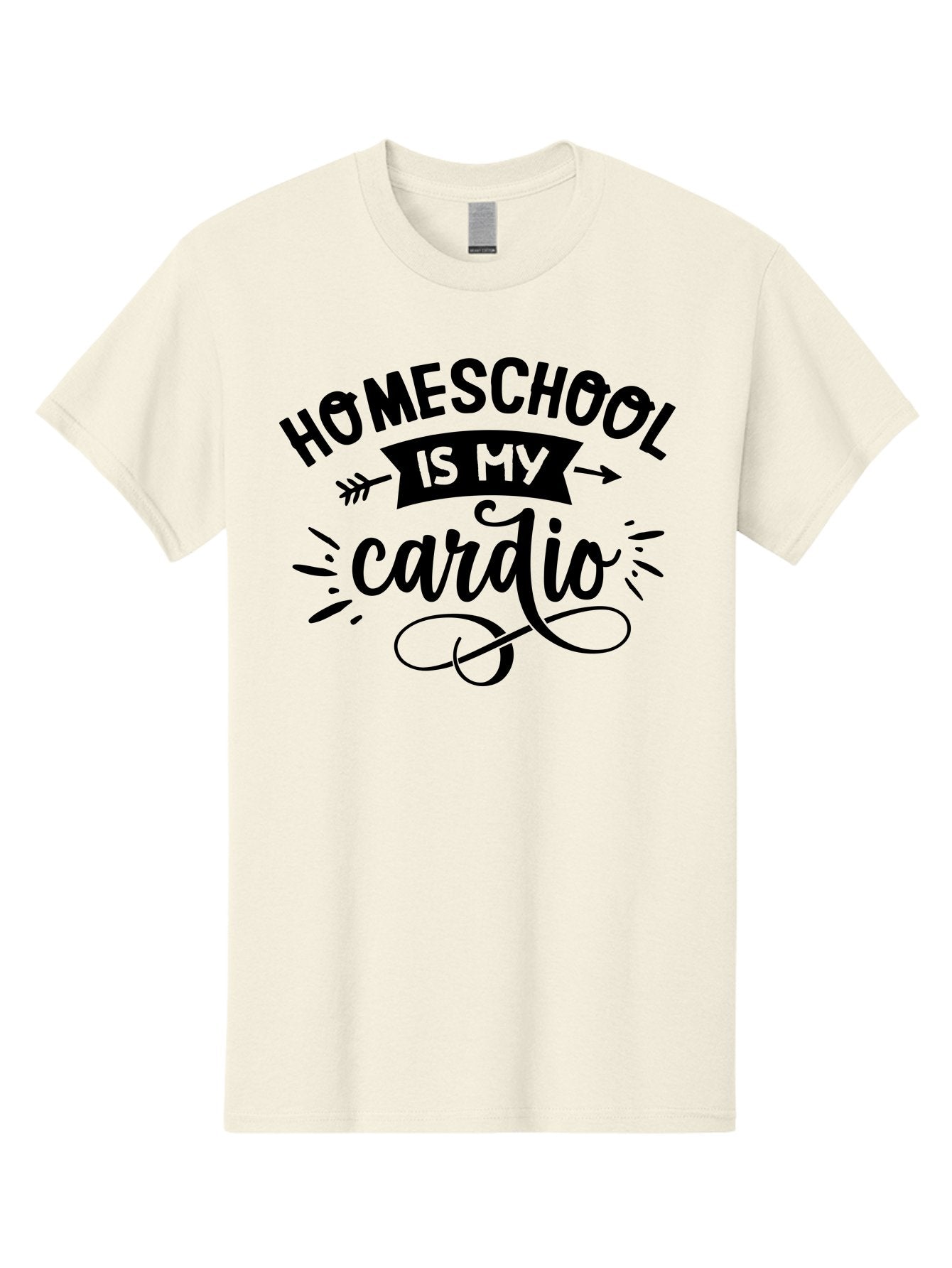 Homeschool-Is-My-Cardio-1 Men'S Graphic Tee, 100% Cotton, Comfortable Casual Summer Wear, Machine Washable, Homeschool, Cardio Workout, Motivational Quote, Fitness Inspiration, Humorous Saying, Parenting Humor, Educational Quotes Aab351 6