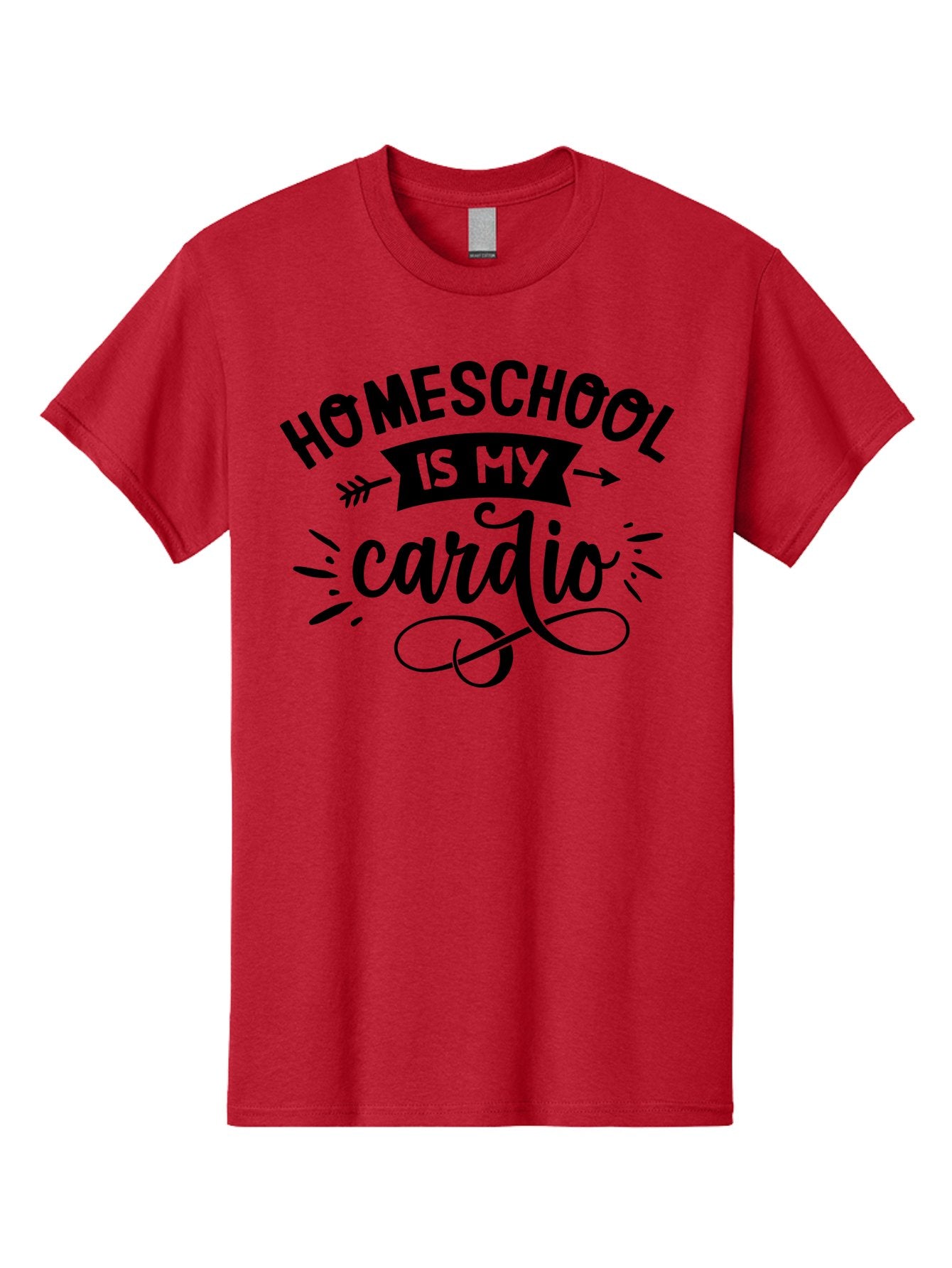 Homeschool-Is-My-Cardio-1 Men'S Graphic Tee, 100% Cotton, Comfortable Casual Summer Wear, Machine Washable, Homeschool, Cardio Workout, Motivational Quote, Fitness Inspiration, Humorous Saying, Parenting Humor, Educational Quotes Aab351 15