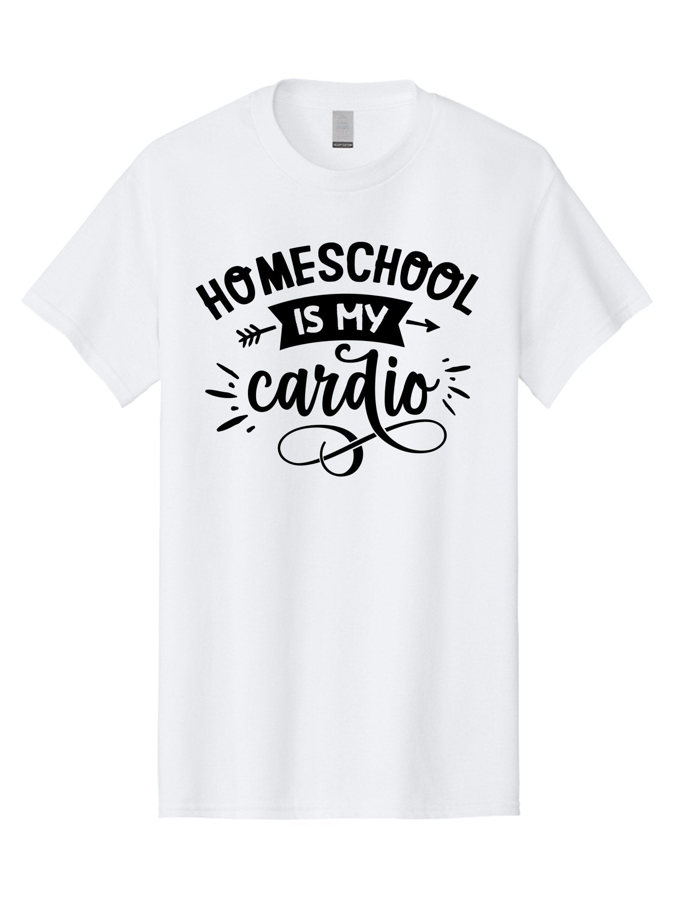 Homeschool-Is-My-Cardio-1 Men'S Graphic Tee, 100% Cotton, Comfortable Casual Summer Wear, Machine Washable, Homeschool, Cardio Workout, Motivational Quote, Fitness Inspiration, Humorous Saying, Parenting Humor, Educational Quotes Aab351 13