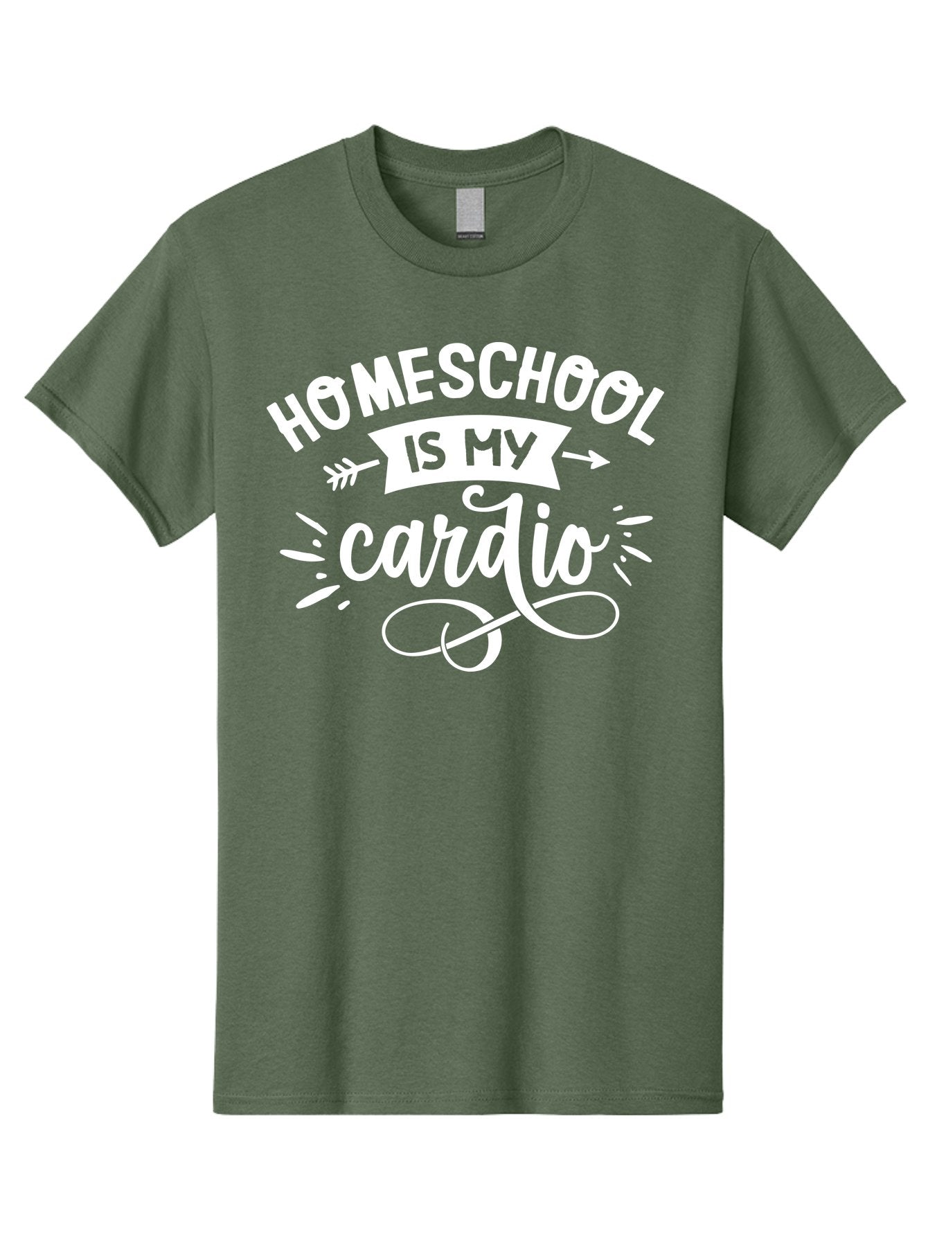 Homeschool-Is-My-Cardio Men'S Graphic Tee, 100% Cotton, Comfortable Casual Summer Wear, Machine Washable, Homeschool Humor, Funny Quotes, Cardio Workout, Homeschooling Parents, Witty Sayings, Inspirational Quotes, Motivational Phrases Aab352 3