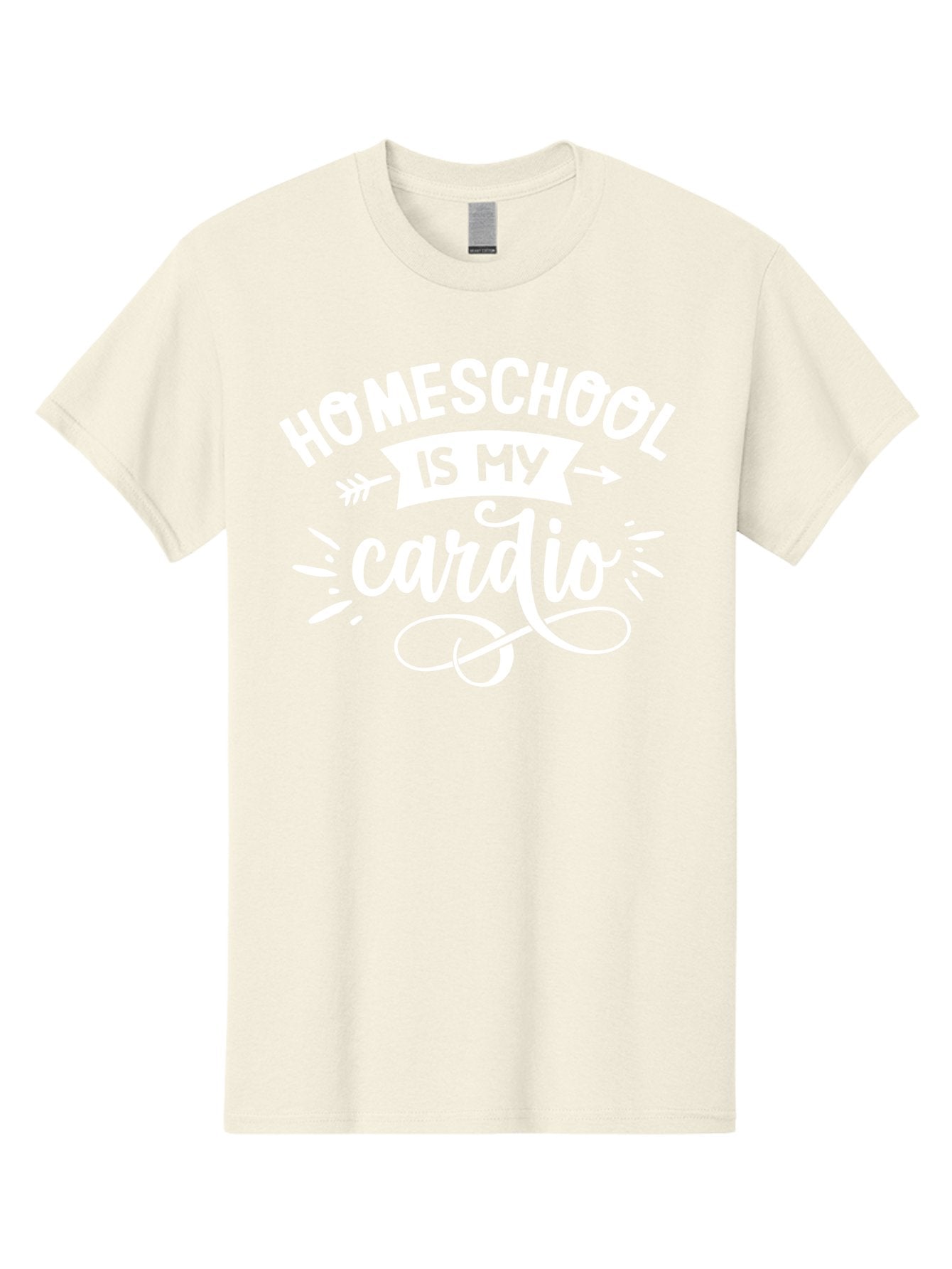 Homeschool-Is-My-Cardio Men'S Graphic Tee, 100% Cotton, Comfortable Casual Summer Wear, Machine Washable, Homeschool Humor, Funny Quotes, Cardio Workout, Homeschooling Parents, Witty Sayings, Inspirational Quotes, Motivational Phrases Aab352 12
