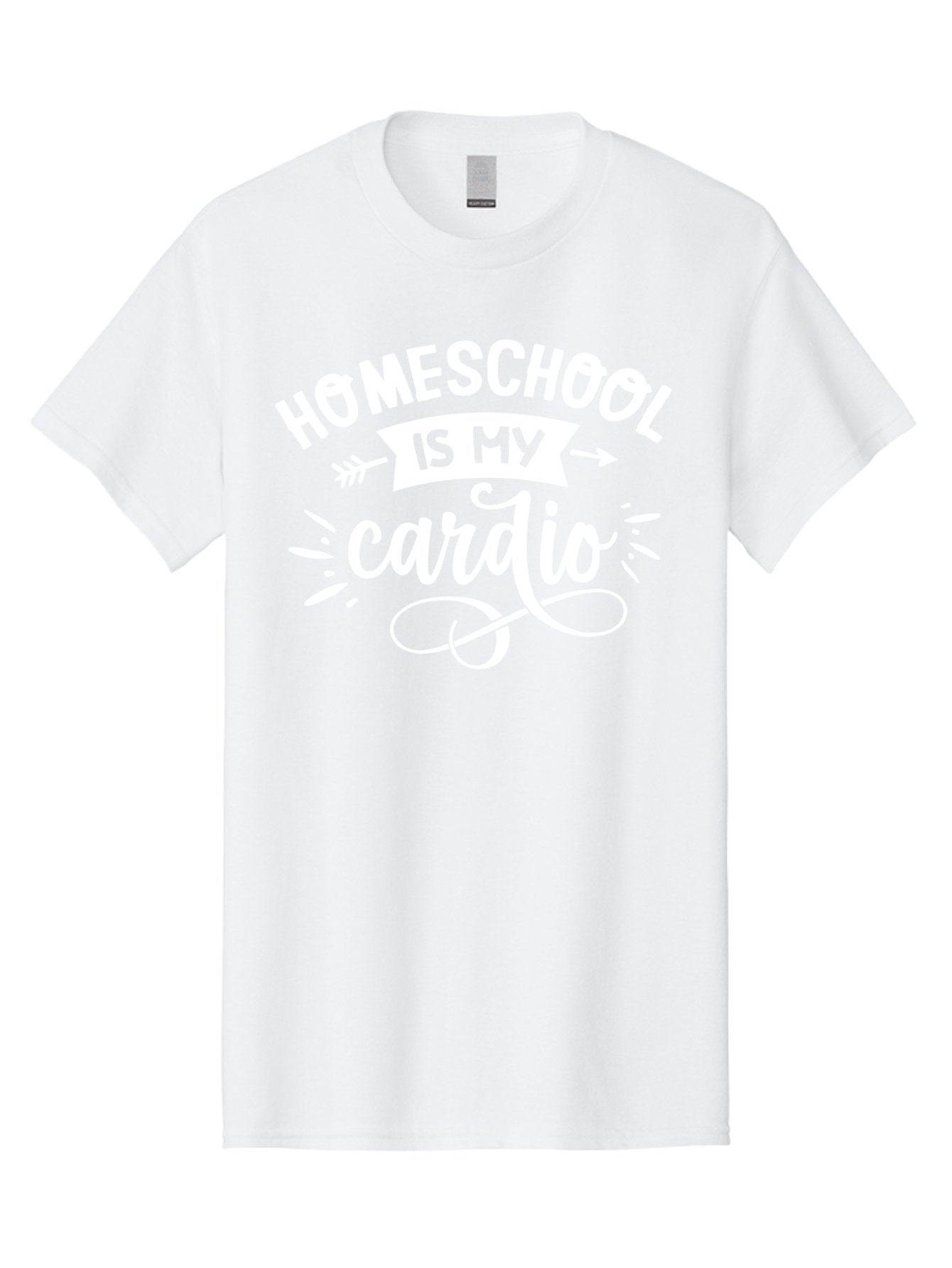 Homeschool-Is-My-Cardio Men'S Graphic Tee, 100% Cotton, Comfortable Casual Summer Wear, Machine Washable, Homeschool Humor, Funny Quotes, Cardio Workout, Homeschooling Parents, Witty Sayings, Inspirational Quotes, Motivational Phrases Aab352 8
