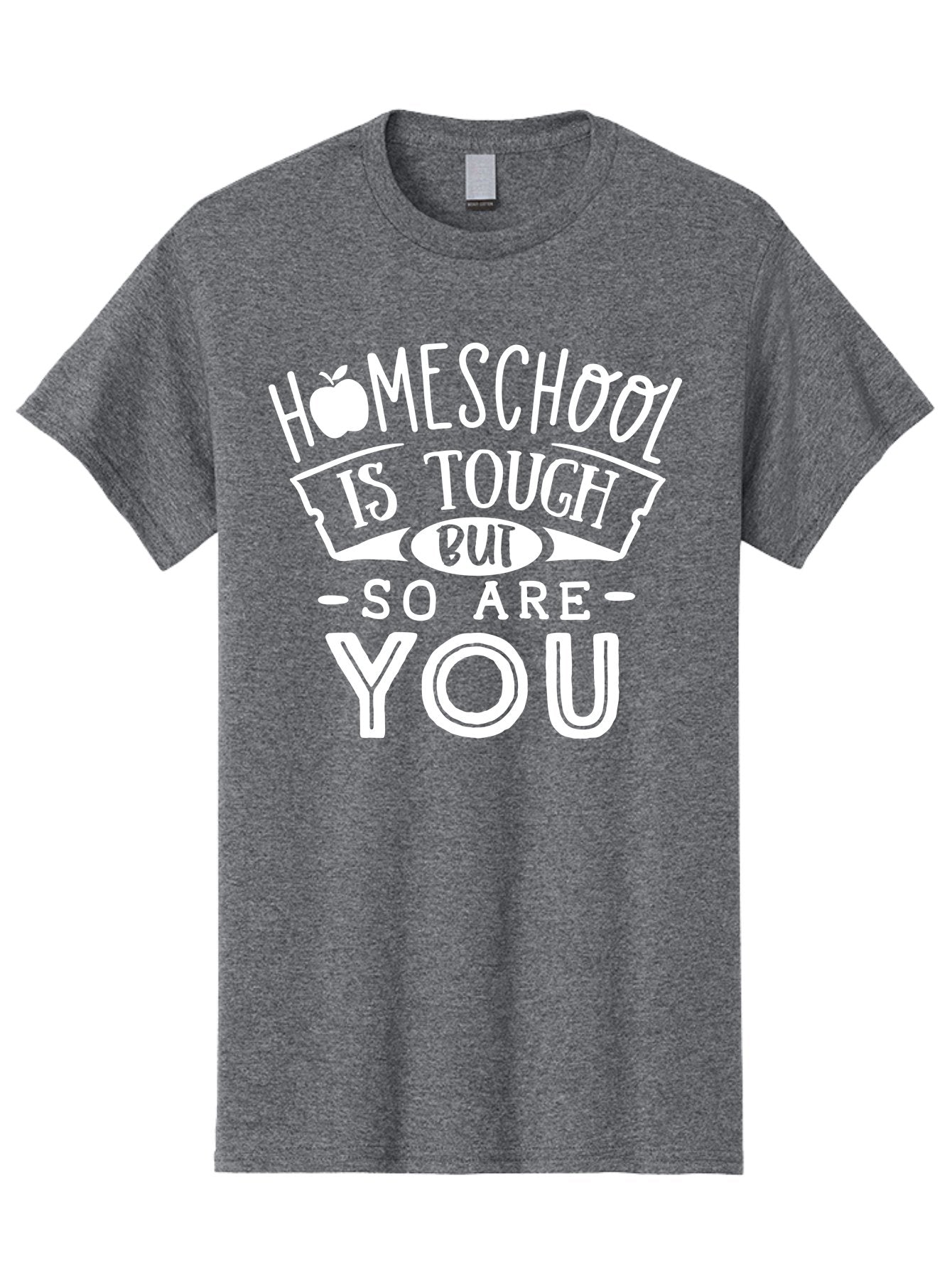 Homeschool-Is-Tough-But-So-Are-You-1 Men'S Graphic Tee, 100% Cotton, Comfortable Casual Summer Wear, Machine Washable, Homeschool Inspiration, Motivational Quote, Educational Support, Parenting Encouragement, Tough Homeschooling, Aab353 13