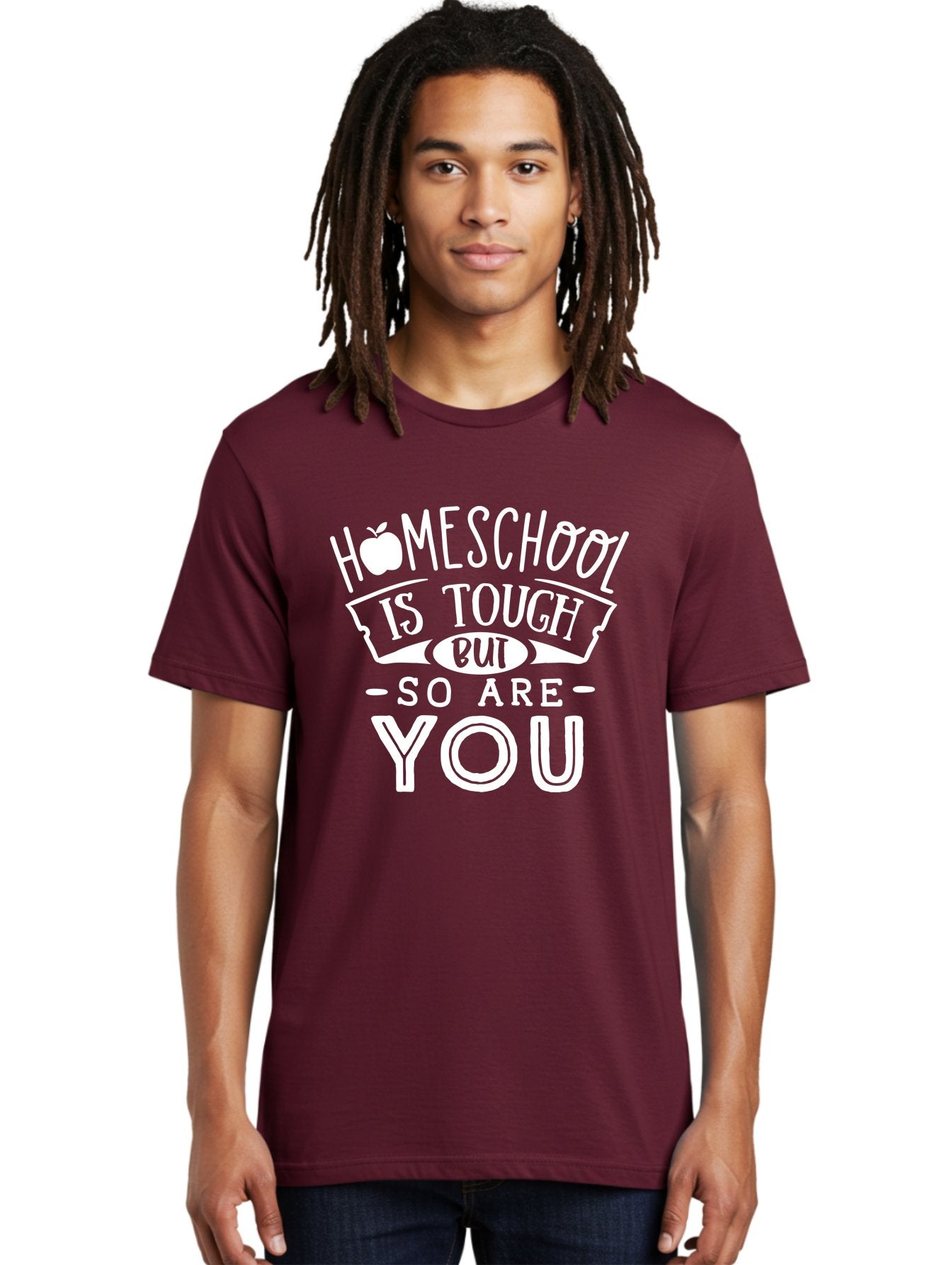 Homeschool-Is-Tough-But-So-Are-You-1 Men'S Graphic Tee, 100% Cotton, Comfortable Casual Summer Wear, Machine Washable, Homeschool Inspiration, Motivational Quote, Educational Support, Parenting Encouragement, Tough Homeschooling, Aab353 17