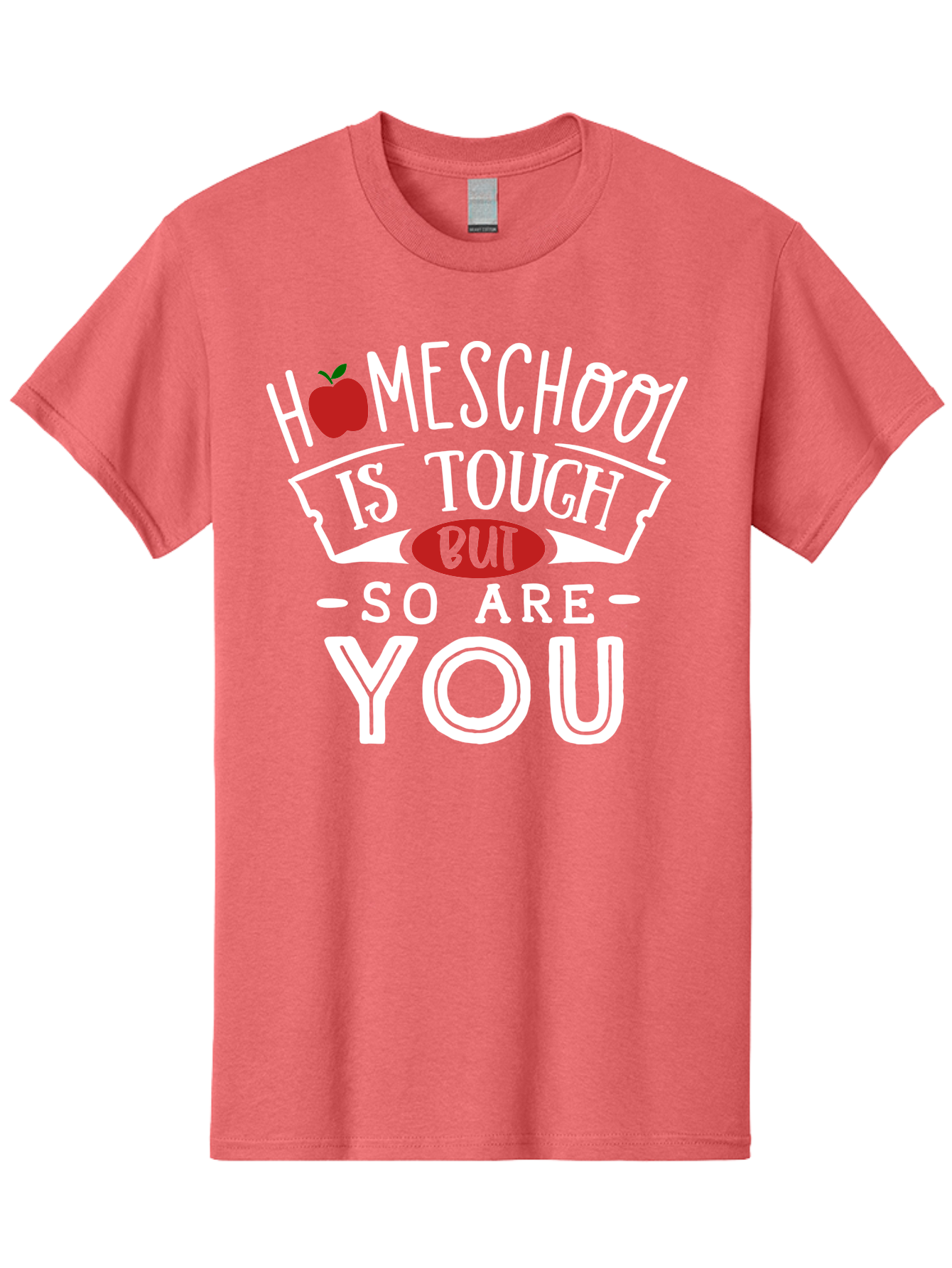 Homeschool-Is-Tough-But-So-Are-You-2 Men'S Graphic Tee, 100% Cotton, Comfortable Casual Summer Wear, Machine Washable, Homeschool, Motivational Quote, Inspirational Message, Apple Symbol, Education, Perseverance, Resilience, Empowerment Aab354 15