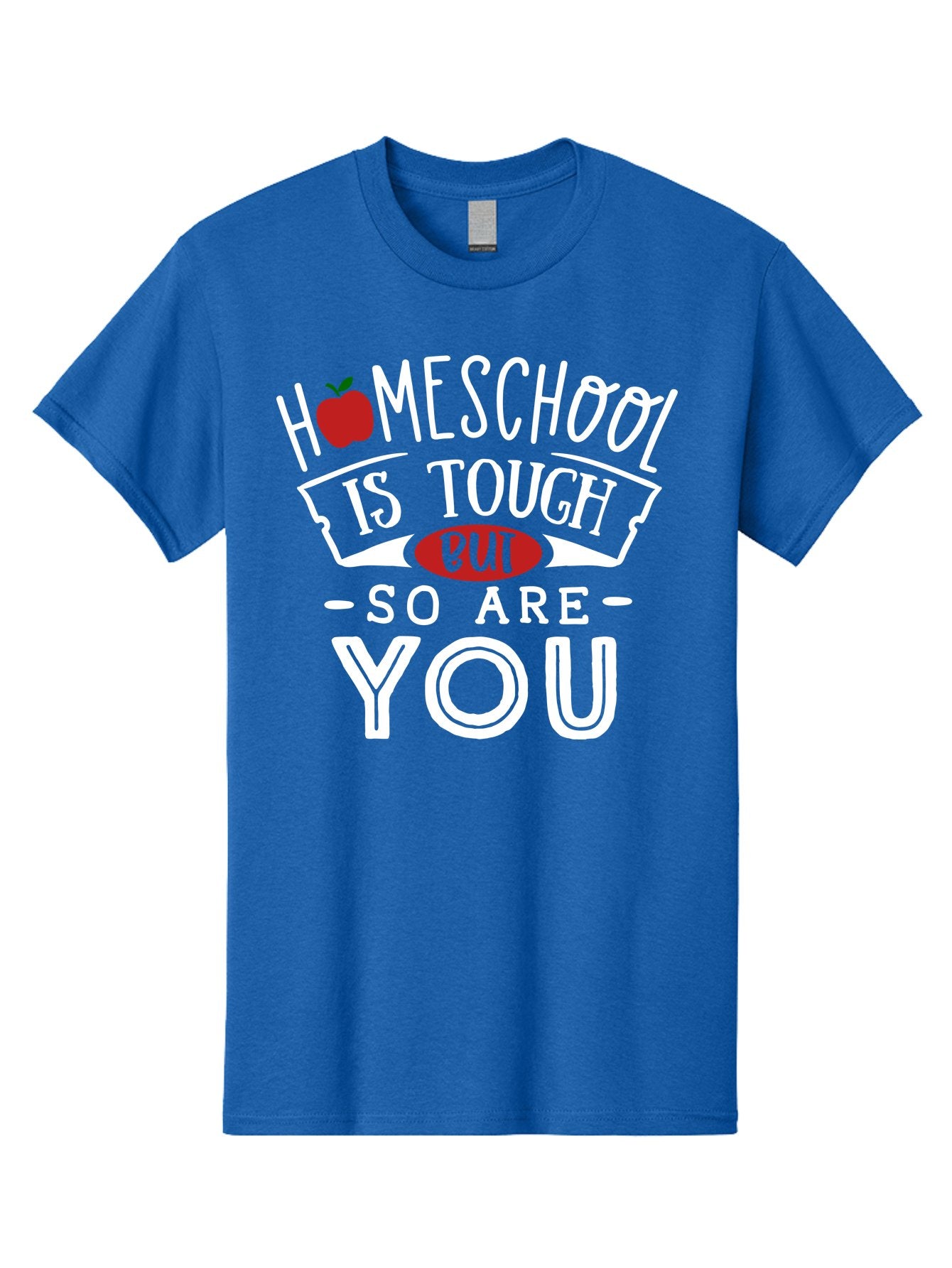 Homeschool-Is-Tough-But-So-Are-You-2 Men'S Graphic Tee, 100% Cotton, Comfortable Casual Summer Wear, Machine Washable, Homeschool, Motivational Quote, Inspirational Message, Apple Symbol, Education, Perseverance, Resilience, Empowerment Aab354 11