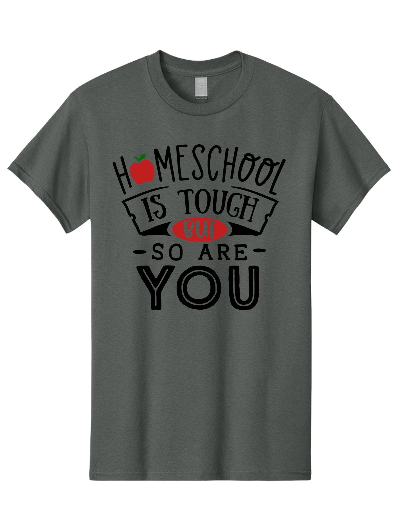 Homeschool-Is-Tough-But-So-Are-You-3 Men'S Graphic Tee, 100% Cotton, Comfortable Casual Summer Wear, Machine Washable, Homeschool, Motivational Quote, Inspirational Saying, Education, Learning, Teaching, Encouragement, Positivity, Apple Symbol Aab355 14