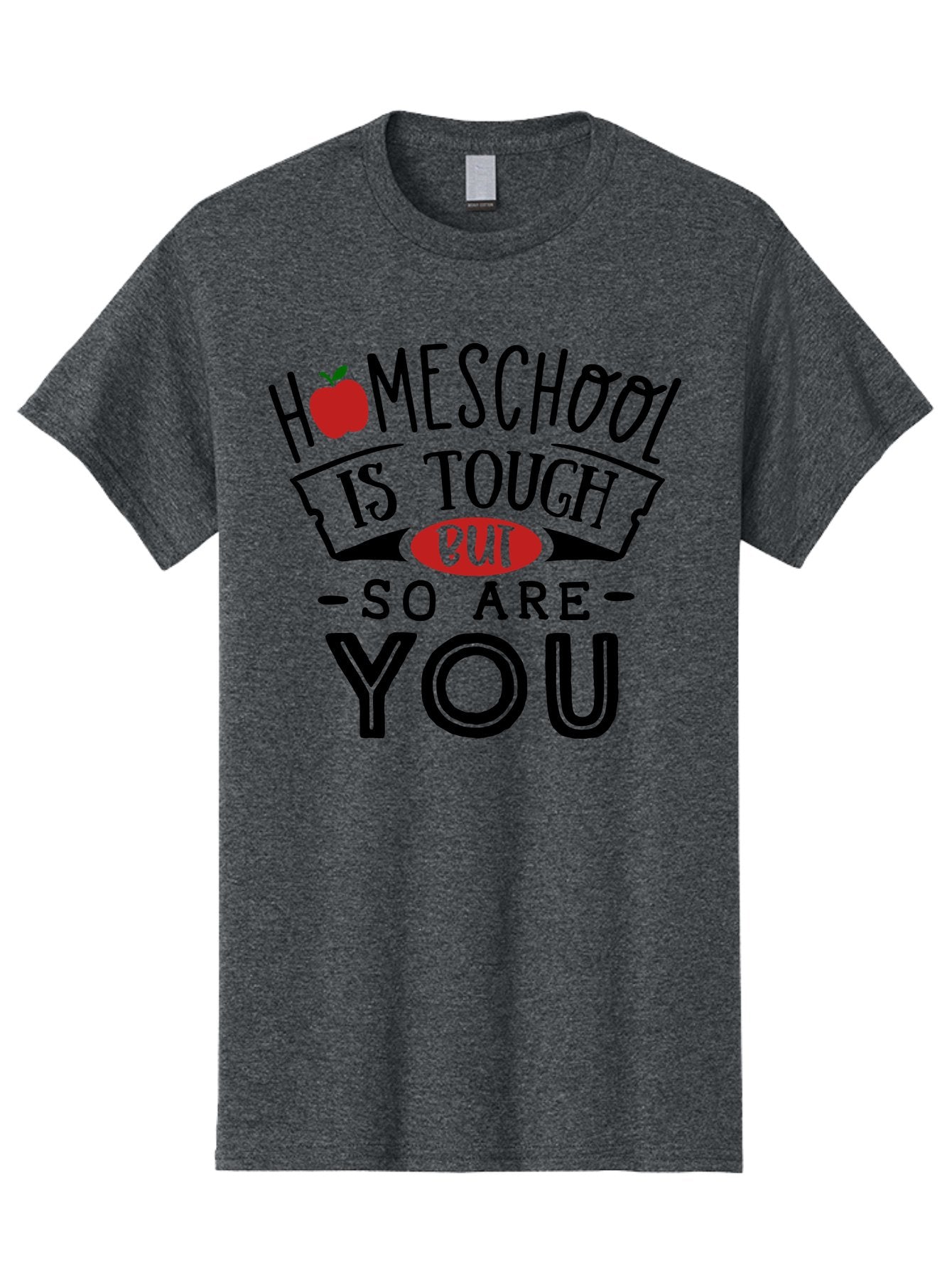 Homeschool-Is-Tough-But-So-Are-You-3 Men'S Graphic Tee, 100% Cotton, Comfortable Casual Summer Wear, Machine Washable, Homeschool, Motivational Quote, Inspirational Saying, Education, Learning, Teaching, Encouragement, Positivity, Apple Symbol Aab355 7