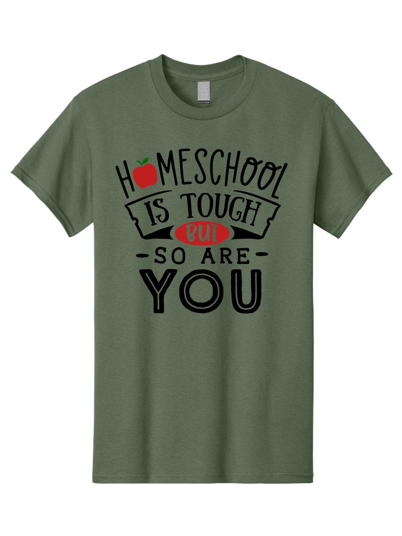 Homeschool-Is-Tough-But-So-Are-You-3 Men'S Graphic Tee, 100% Cotton, Comfortable Casual Summer Wear, Machine Washable, Homeschool, Motivational Quote, Inspirational Saying, Education, Learning, Teaching, Encouragement, Positivity, Apple Symbol Aab355 9
