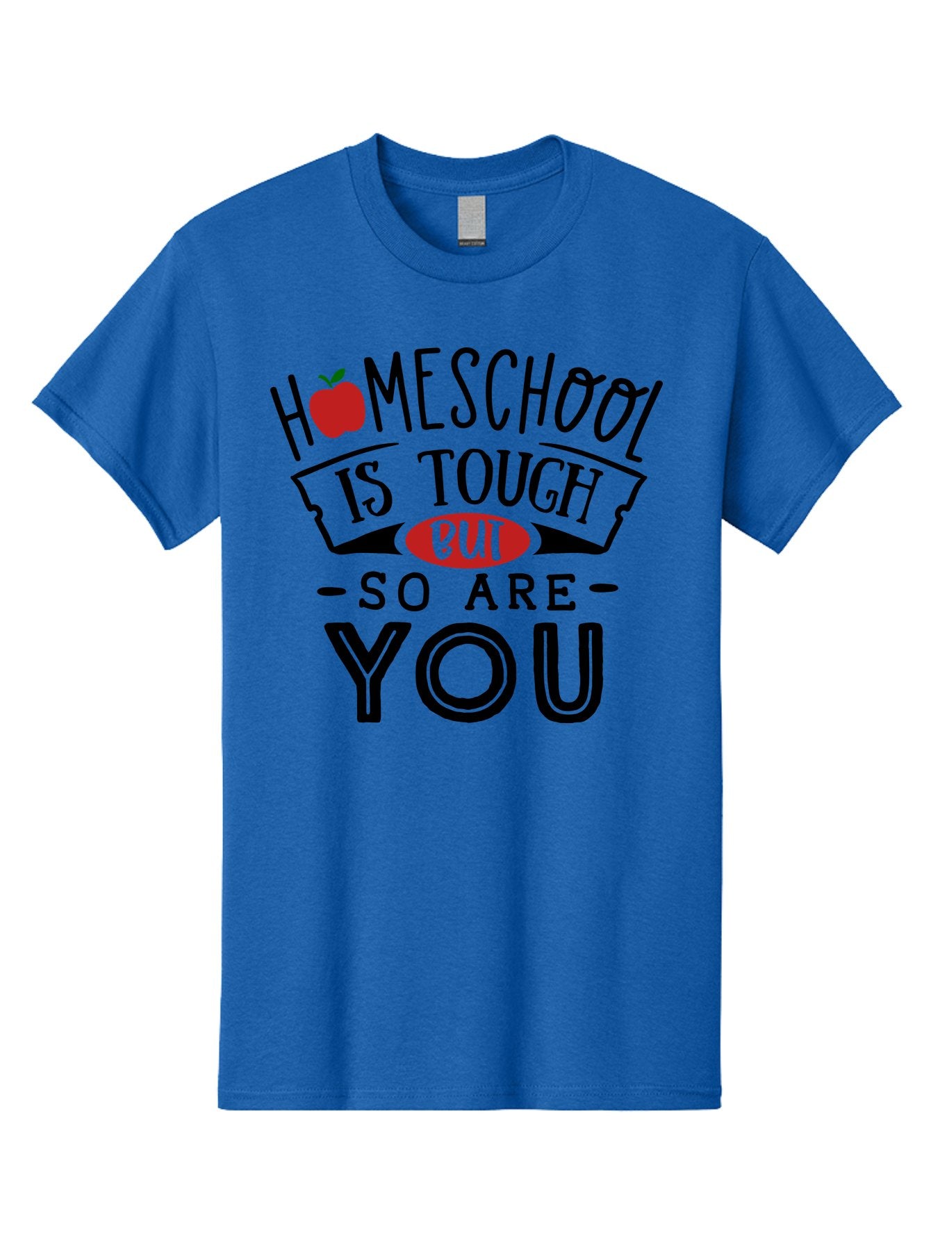 Homeschool-Is-Tough-But-So-Are-You-3 Men'S Graphic Tee, 100% Cotton, Comfortable Casual Summer Wear, Machine Washable, Homeschool, Motivational Quote, Inspirational Saying, Education, Learning, Teaching, Encouragement, Positivity, Apple Symbol Aab355 8