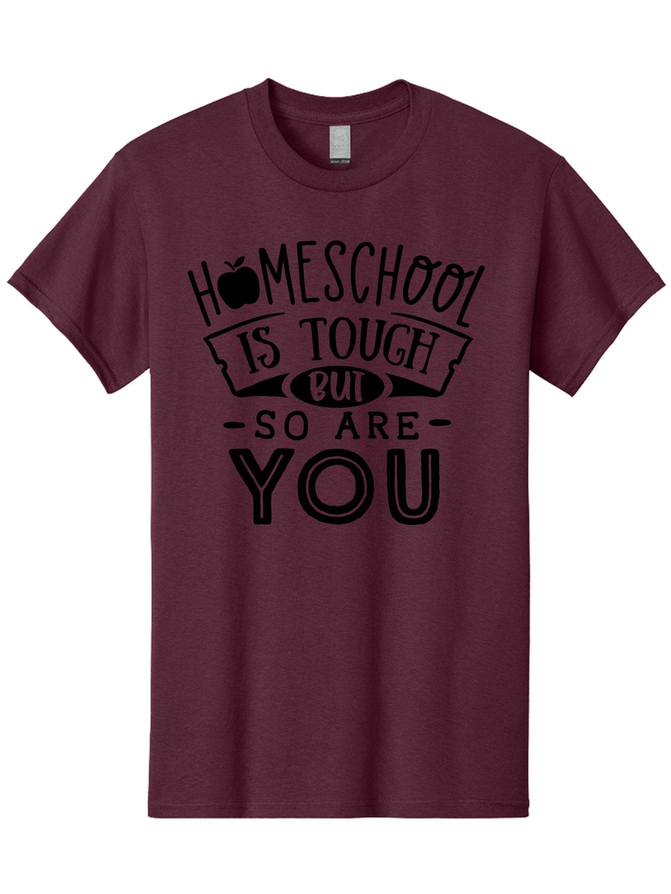 Homeschool-Is-Tough-But-So-Are-You Men'S Graphic Tee, 100% Cotton, Comfortable Casual Summer Wear, Machine Washable, Homeschool, Motivational Quote, Homeschooling, Tough But Strong, Inspirational Saying, Education, Learning, Empowerment Aab356