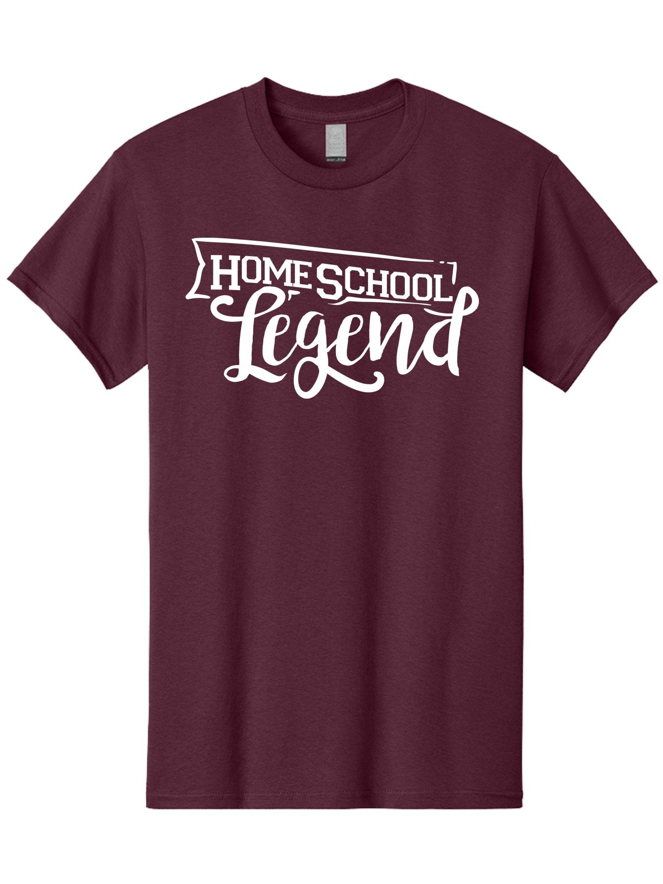 Homeschool-Legend Men'S Graphic Tee, 100% Cotton, Comfortable Casual Summer Wear, Machine Washable, Homeschool Legend, Homeschooling, Education, Learning, Custom Design, Personalized Logo, Inspirational Quote, Motivational Phrase, Aab357