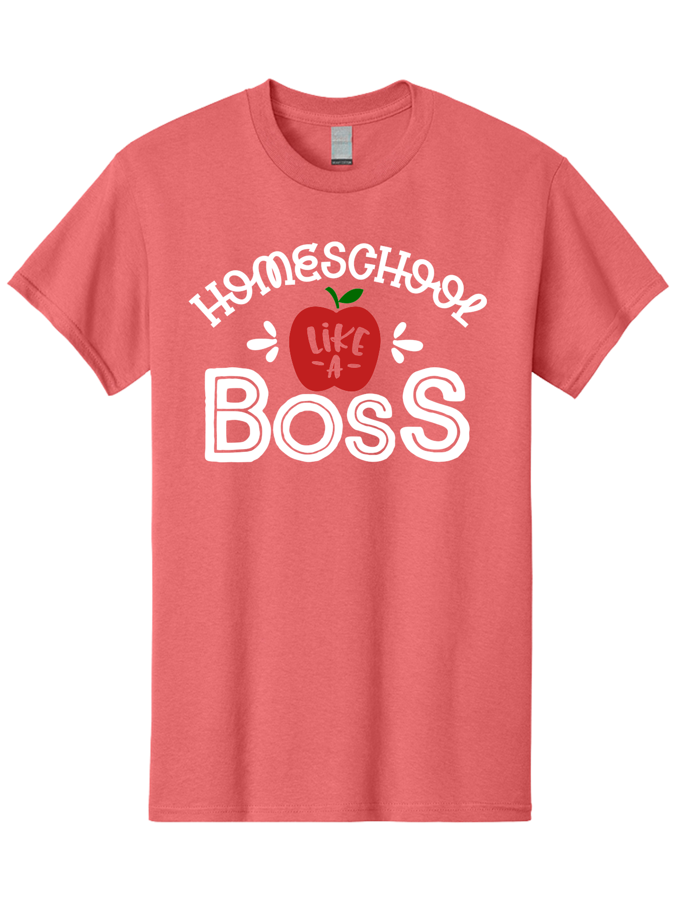 Homeschool-Like-A-Boss-1 Men'S Graphic Tee, 100% Cotton, Comfortable Casual Summer Wear, Machine Washable, Homeschool, Boss, Like A Boss, Apple, Teaching, Education, Homeschooling, Learning, Leadership, Empowerment, Motivational Quote, Aab358 27