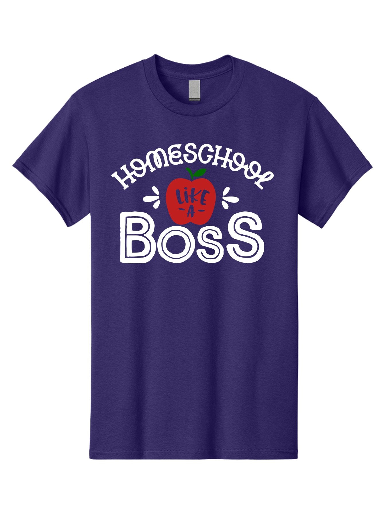Homeschool-Like-A-Boss-1 Men'S Graphic Tee, 100% Cotton, Comfortable Casual Summer Wear, Machine Washable, Homeschool, Boss, Like A Boss, Apple, Teaching, Education, Homeschooling, Learning, Leadership, Empowerment, Motivational Quote, Aab358 9