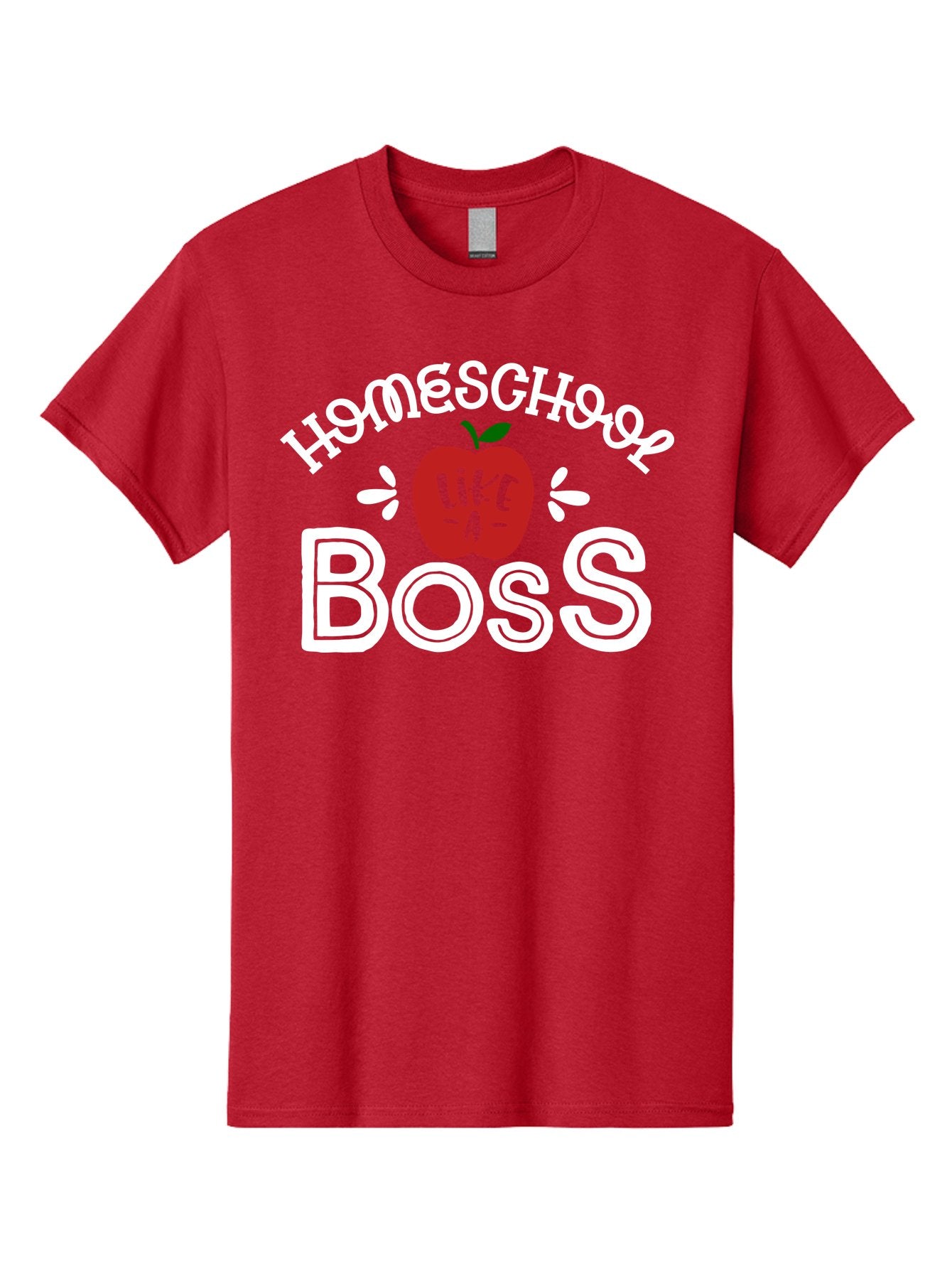Homeschool-Like-A-Boss-1 Men'S Graphic Tee, 100% Cotton, Comfortable Casual Summer Wear, Machine Washable, Homeschool, Boss, Like A Boss, Apple, Teaching, Education, Homeschooling, Learning, Leadership, Empowerment, Motivational Quote, Aab358 12