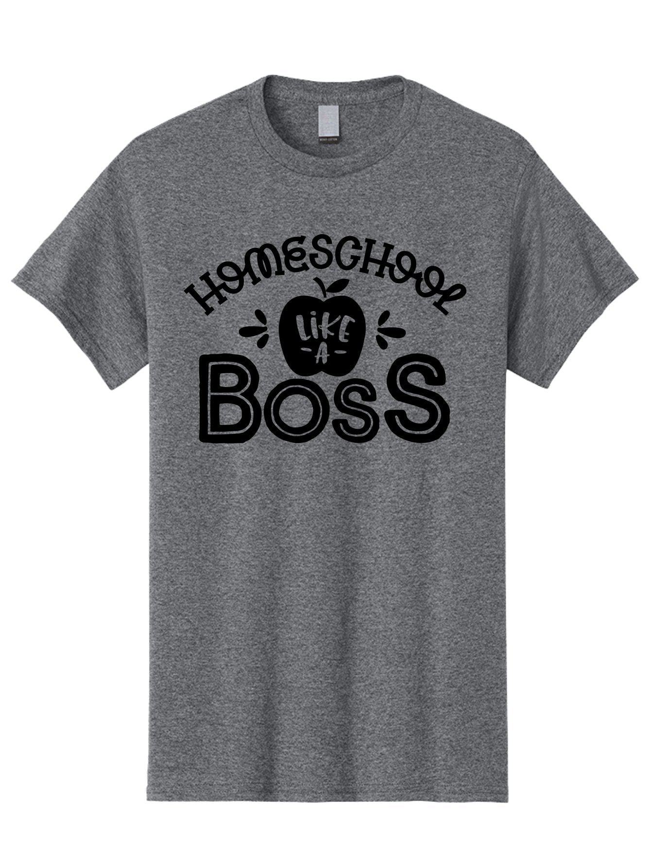 Homeschool-Like-A-Boss Men'S Graphic Tee, 100% Cotton, Comfortable Casual Summer Wear, Machine Washable, Homeschool Like A Boss, Homeschooling, Education, Learning, Teaching, Boss, Apple, Motivational Quote, Inspirational Saying Aab359 15
