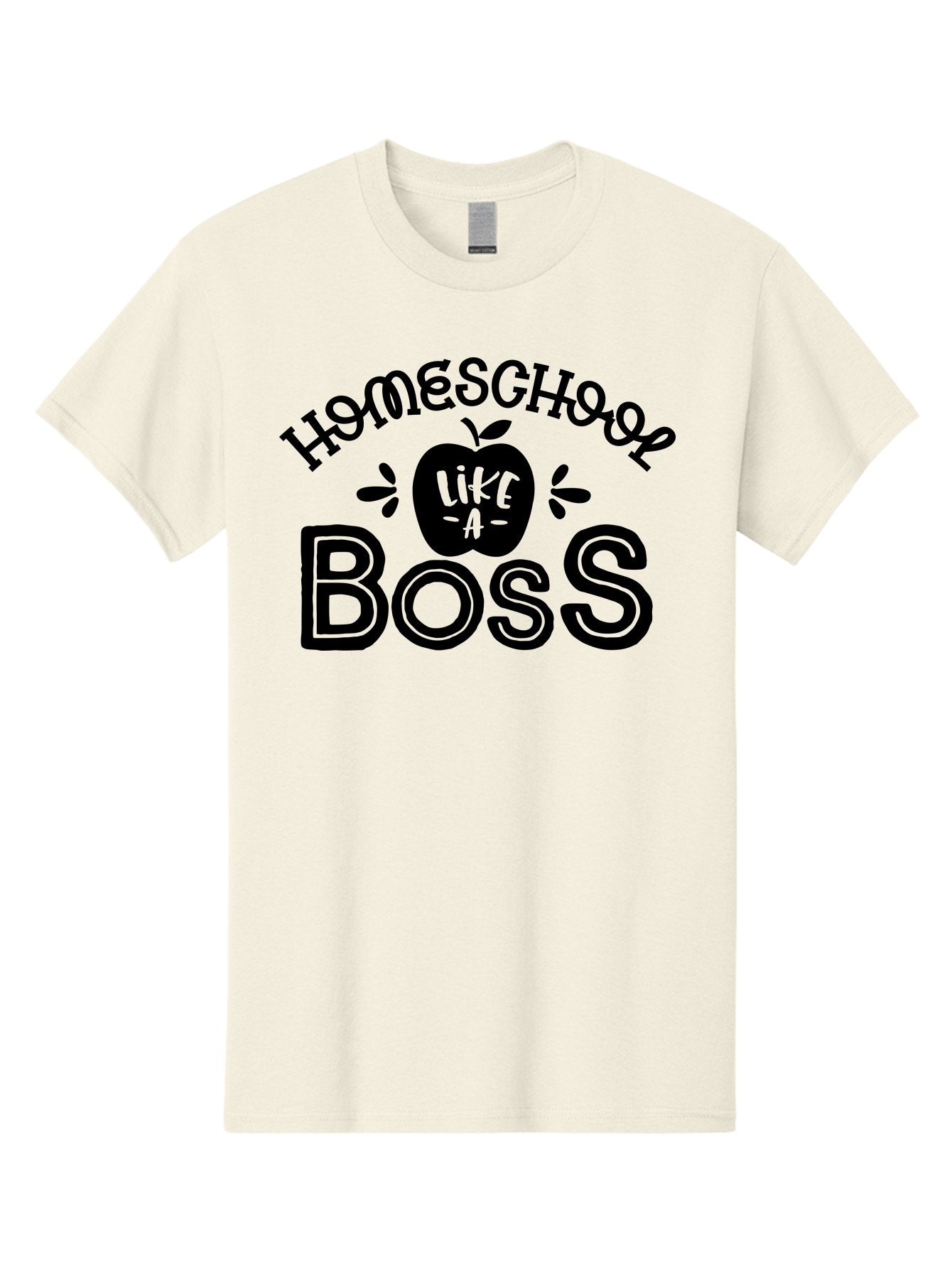 Homeschool-Like-A-Boss Men'S Graphic Tee, 100% Cotton, Comfortable Casual Summer Wear, Machine Washable, Homeschool Like A Boss, Homeschooling, Education, Learning, Teaching, Boss, Apple, Motivational Quote, Inspirational Saying Aab359 10