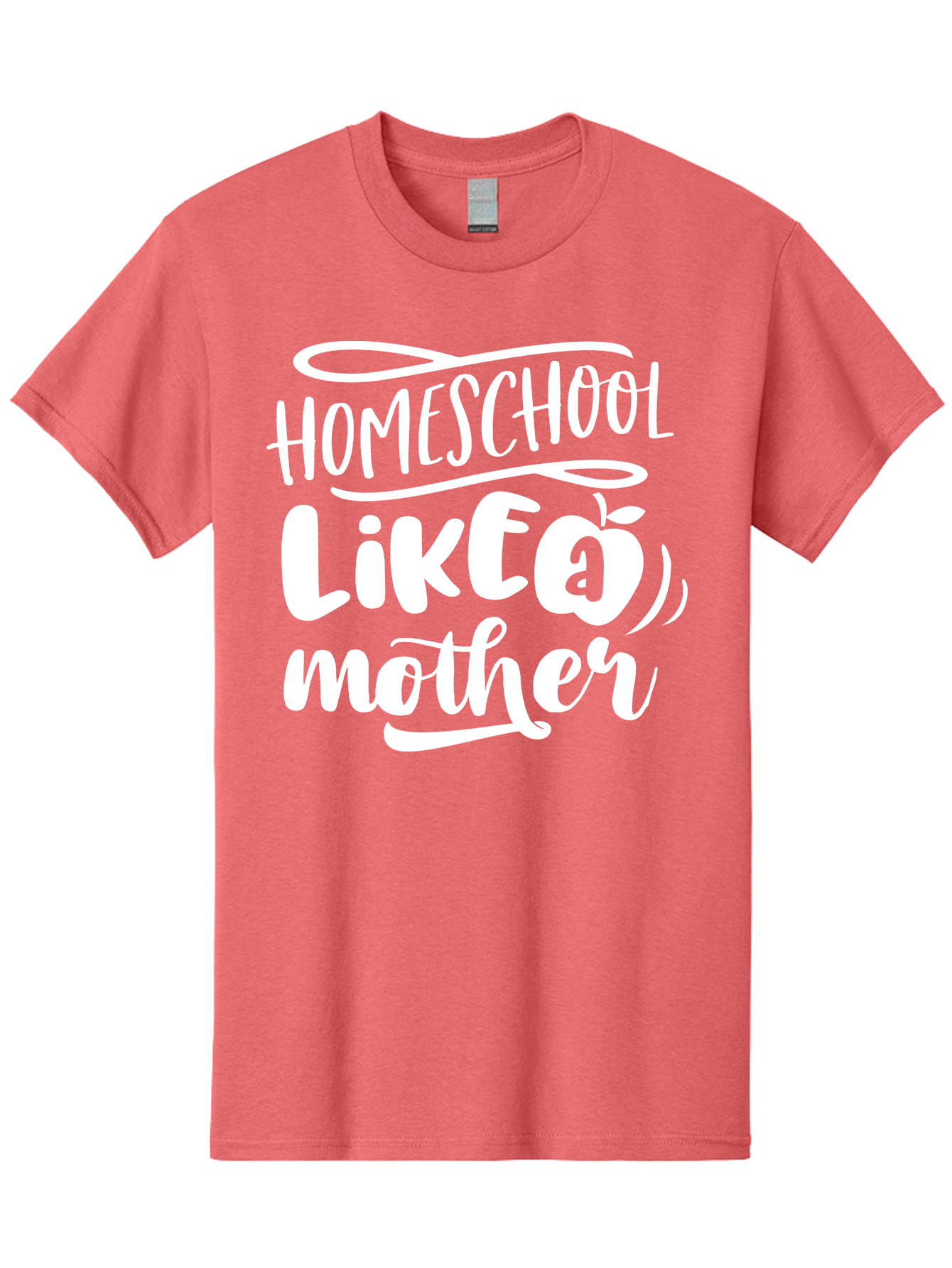 Homeschool-Like-A-Mother-1 Men'S Graphic Tee, 100% Cotton, Comfortable Casual Summer Wear, Machine Washable, Homeschool, Home Schooling, Motherhood, Education, Parenting, Quote, Inspirational Saying, Apple Symbol, Funny Text Aab360 3