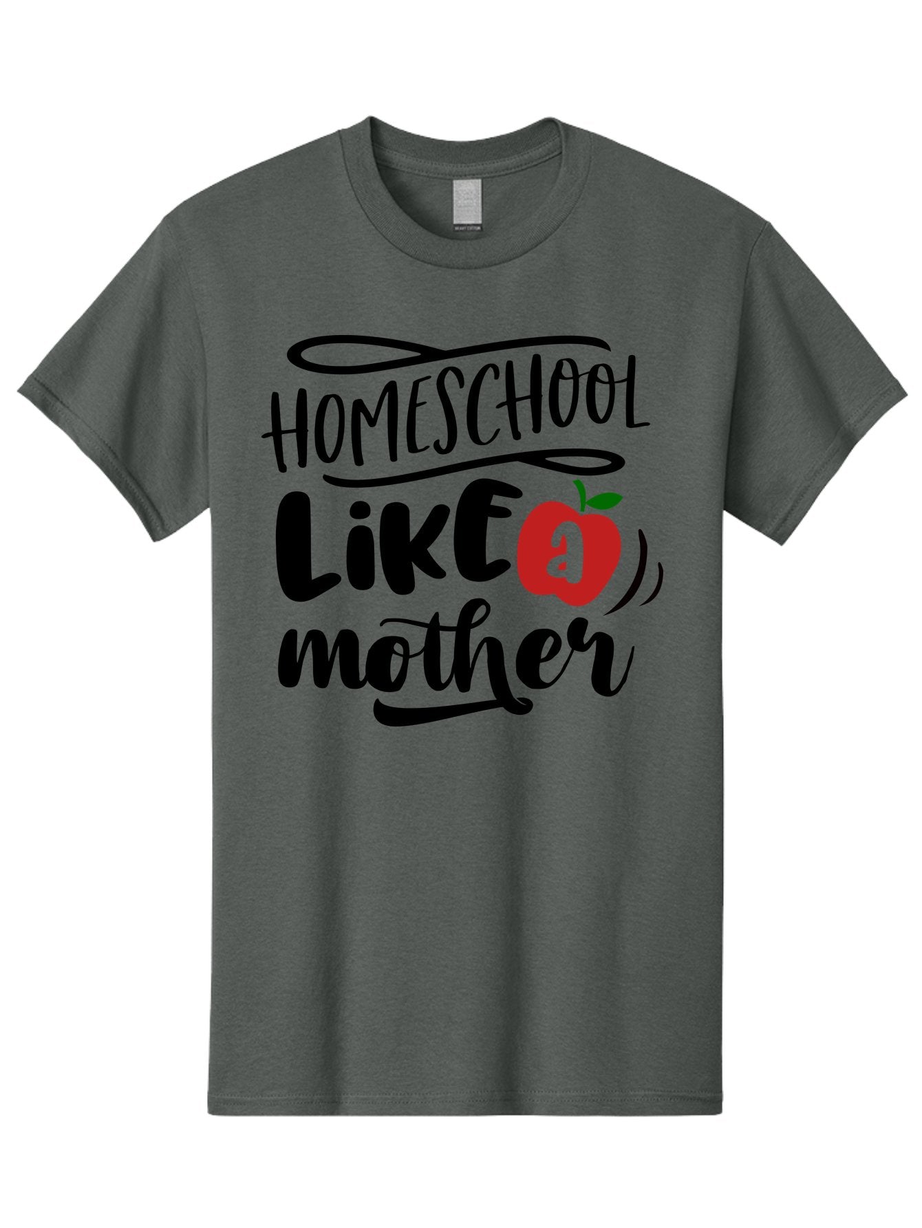 Homeschool-Like-A-Mother-2 Men'S Graphic Tee, 100% Cotton, Comfortable Casual Summer Wear, Machine Washable, Homeschooling, Homeschool Mom, Motherhood, Apple, Education, Learning, Parenting, Funny Quote, Homeschool Quote Aab361 9
