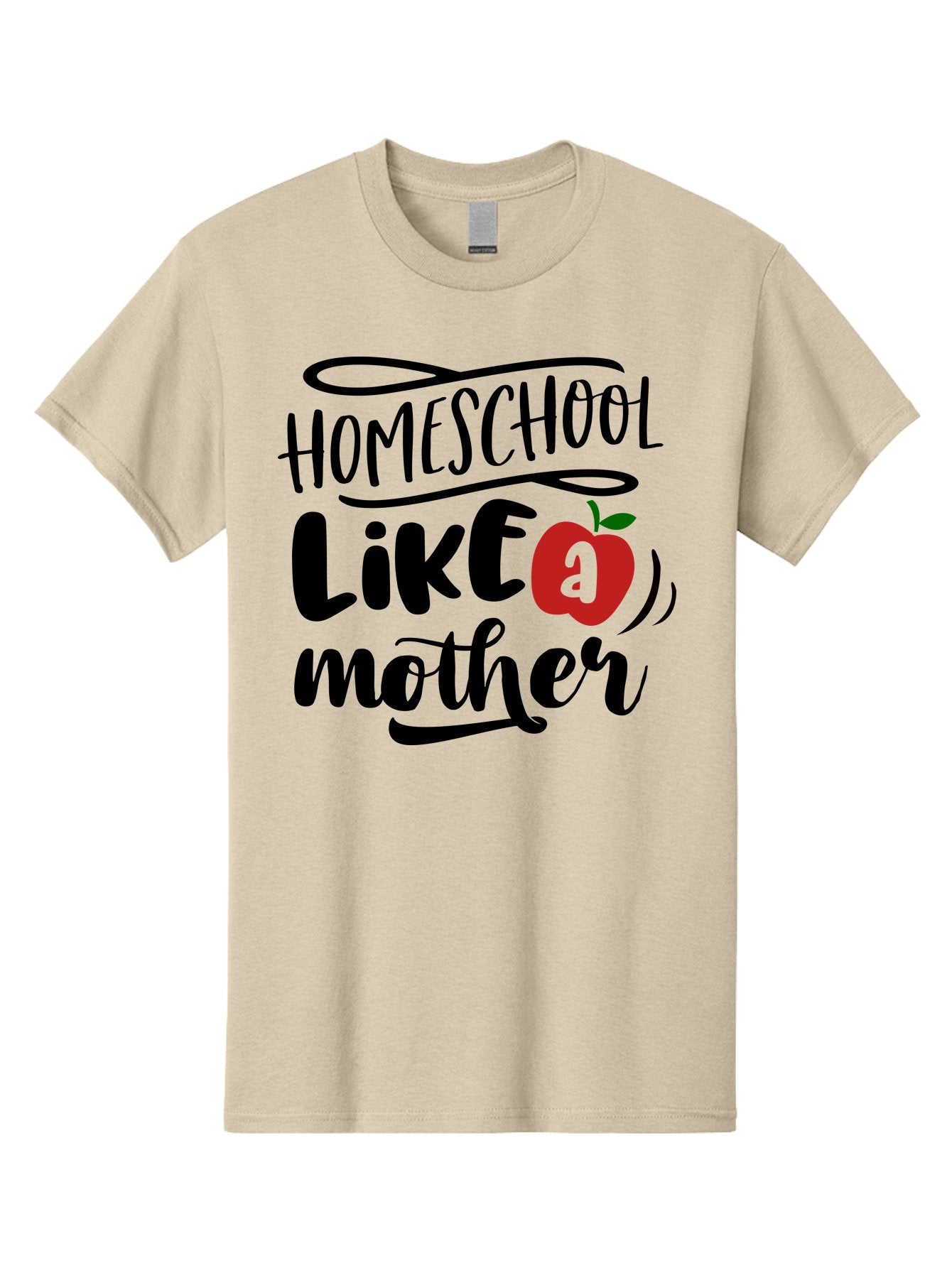 Homeschool-Like-A-Mother-2 Men'S Graphic Tee, 100% Cotton, Comfortable Casual Summer Wear, Machine Washable, Homeschooling, Homeschool Mom, Motherhood, Apple, Education, Learning, Parenting, Funny Quote, Homeschool Quote Aab361 12