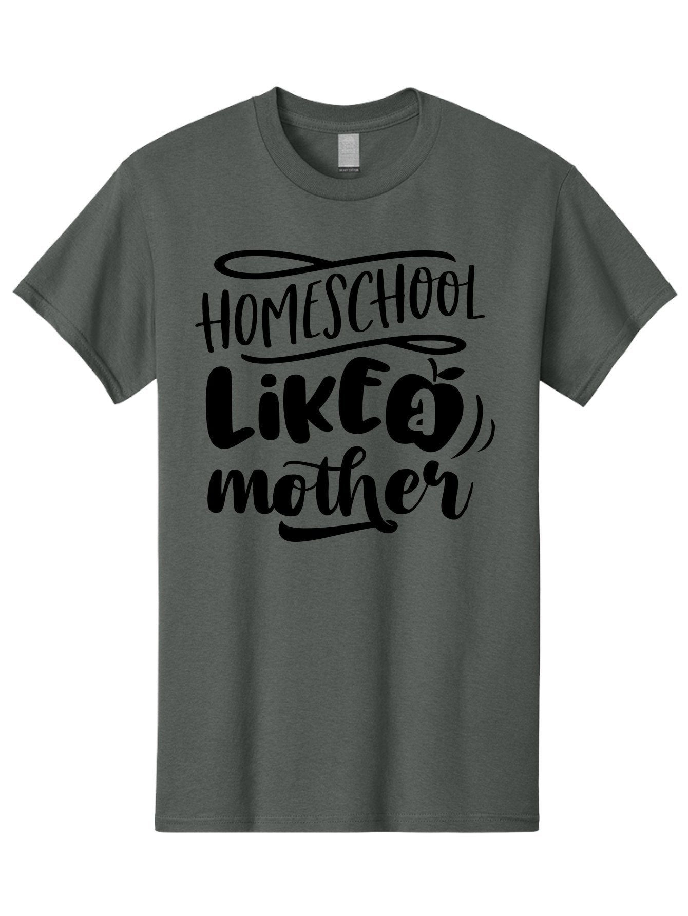 Homeschool-Like-A-Mother Men'S Graphic Tee, 100% Cotton, Comfortable Casual Summer Wear, Machine Washable, Homeschooling, Motherhood, Education At Home, Parenting, Homeschool Mom, Funny Quote, Apple Theme, Inspirational Quote, Aab362 10