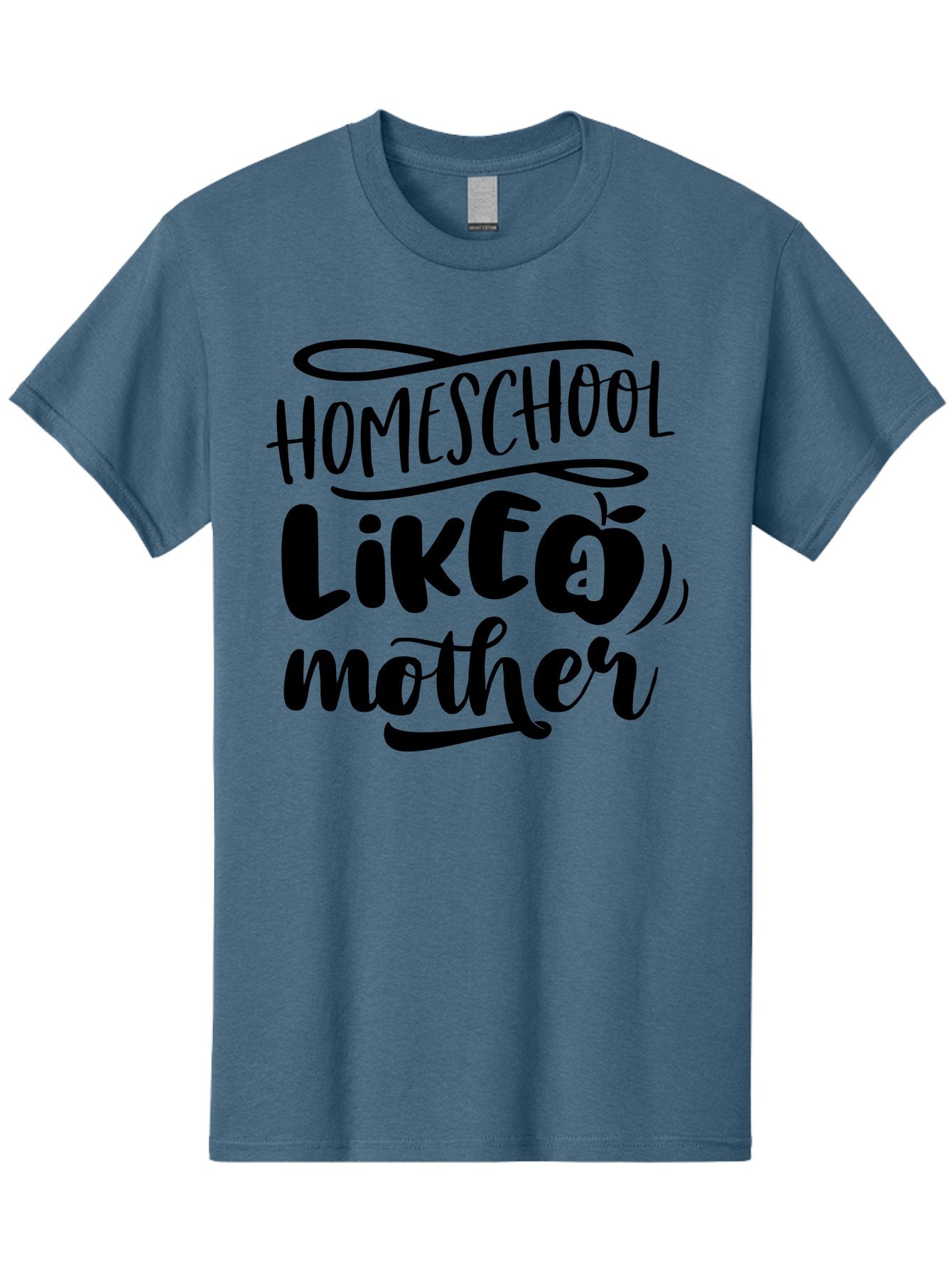 Homeschool-Like-A-Mother Men'S Graphic Tee, 100% Cotton, Comfortable Casual Summer Wear, Machine Washable, Homeschooling, Motherhood, Education At Home, Parenting, Homeschool Mom, Funny Quote, Apple Theme, Inspirational Quote, Aab362 12