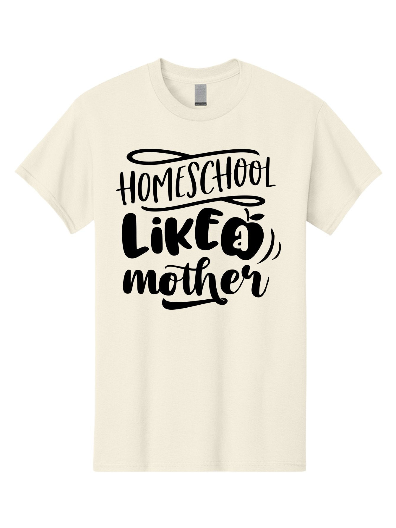 Homeschool-Like-A-Mother Men'S Graphic Tee, 100% Cotton, Comfortable Casual Summer Wear, Machine Washable, Homeschooling, Motherhood, Education At Home, Parenting, Homeschool Mom, Funny Quote, Apple Theme, Inspirational Quote, Aab362 15