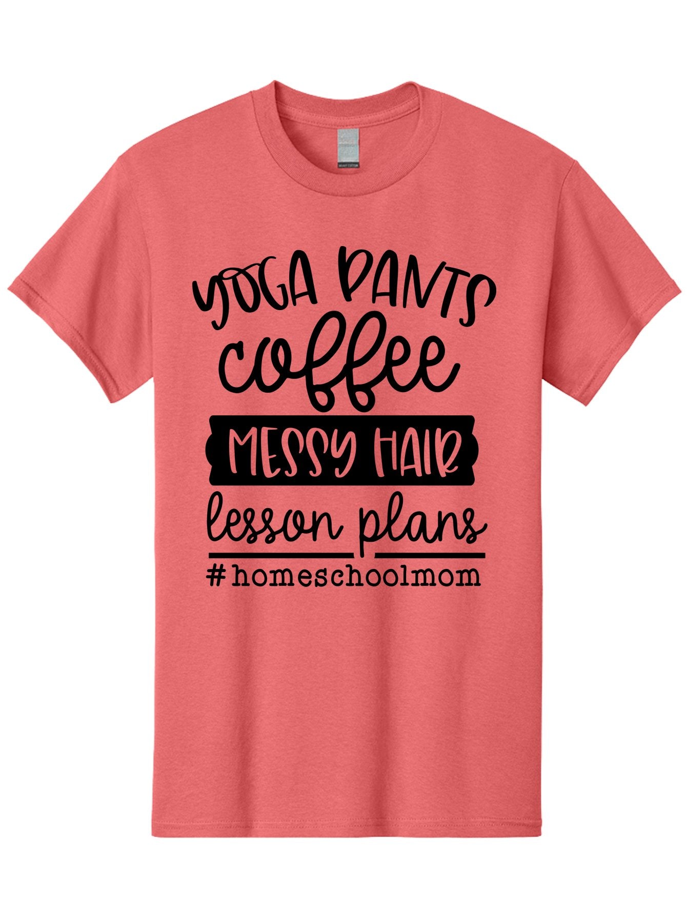 Homeschool-Mom-1 Men'S Graphic Tee, 100% Cotton, Comfortable Casual Summer Wear, Machine Washable, Homeschool Mom, Yoga Pants, Coffee, Messy Hair, Lesson Plans, Homeschooling, Parenting, Mom Life, Everyday Struggles, Relaxed Mom, Casual Style Aab368 11