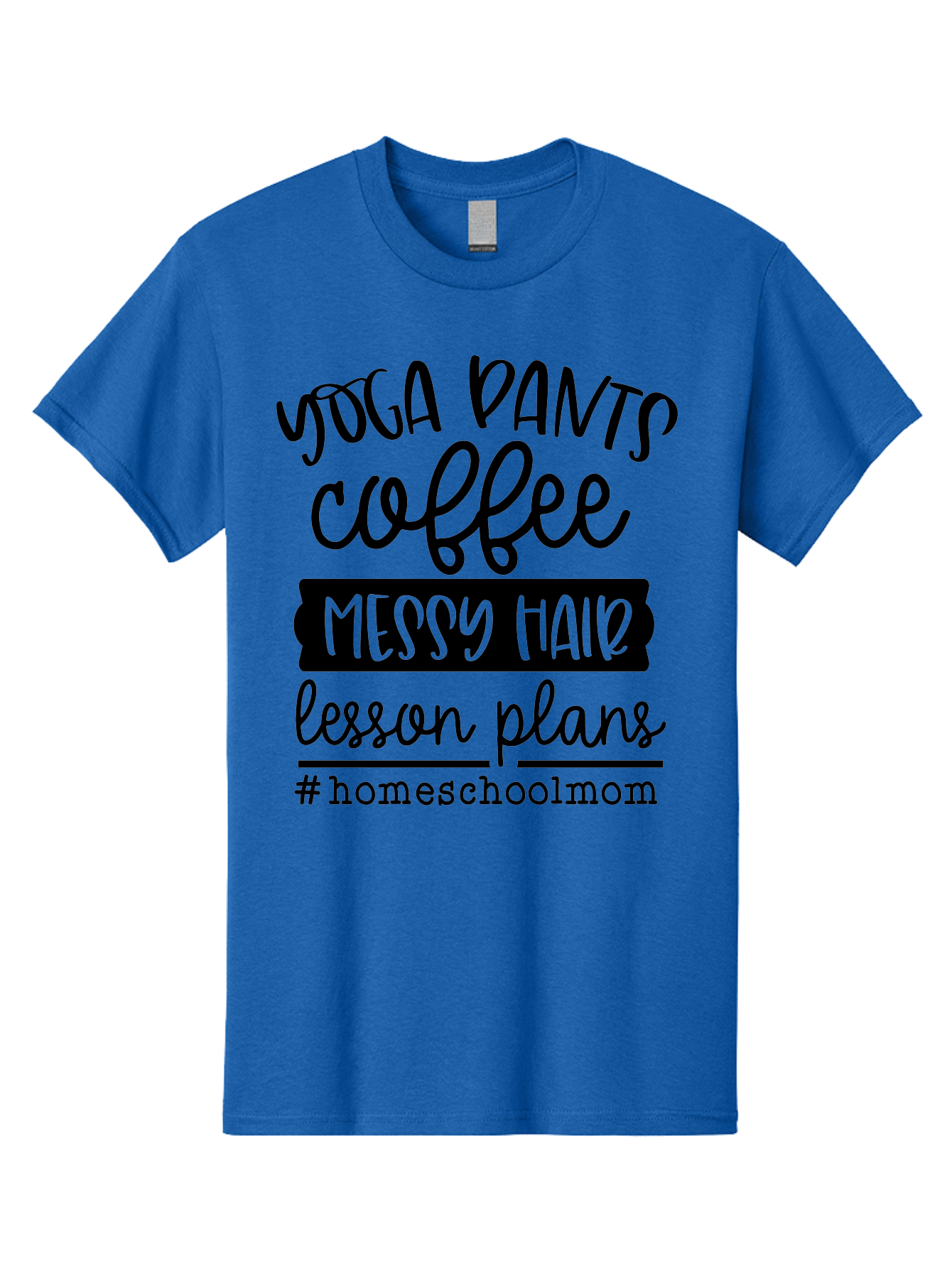 Homeschool-Mom-1 Men'S Graphic Tee, 100% Cotton, Comfortable Casual Summer Wear, Machine Washable, Homeschool Mom, Yoga Pants, Coffee, Messy Hair, Lesson Plans, Homeschooling, Parenting, Mom Life, Everyday Struggles, Relaxed Mom, Casual Style Aab368 25