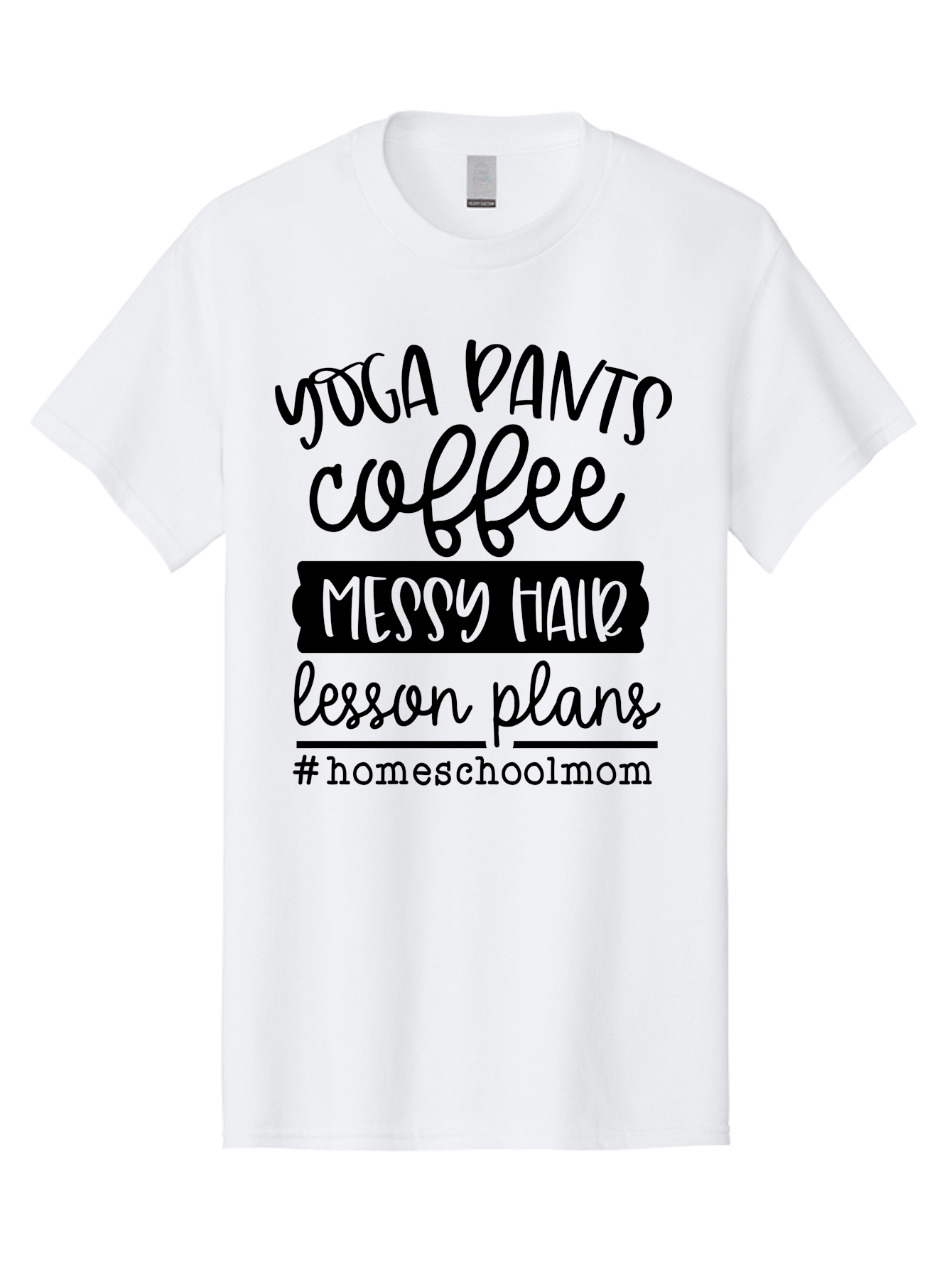 Homeschool-Mom-1 Men'S Graphic Tee, 100% Cotton, Comfortable Casual Summer Wear, Machine Washable, Homeschool Mom, Yoga Pants, Coffee, Messy Hair, Lesson Plans, Homeschooling, Parenting, Mom Life, Everyday Struggles, Relaxed Mom, Casual Style Aab368 29