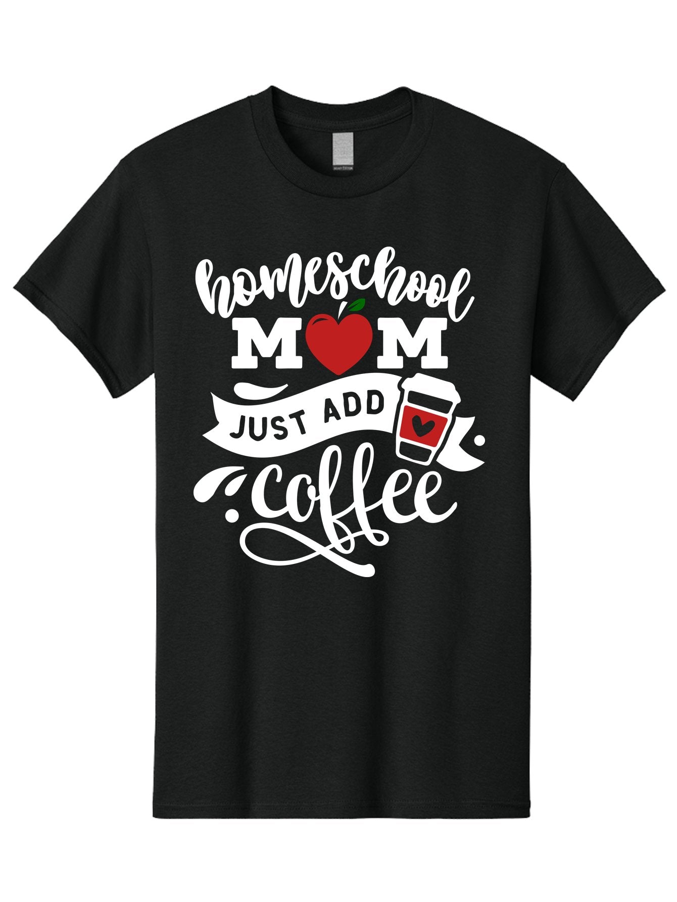 Homeschool-Mom-2 Men'S Graphic Tee, 100% Cotton, Comfortable Casual Summer Wear, Machine Washable, Homeschool Mom Quote, Funny Mom Quote, Coffee Cup Design, Mom Life, Homeschooling, Mom Humor, Parent Teacher, Coffee Lover Aab369