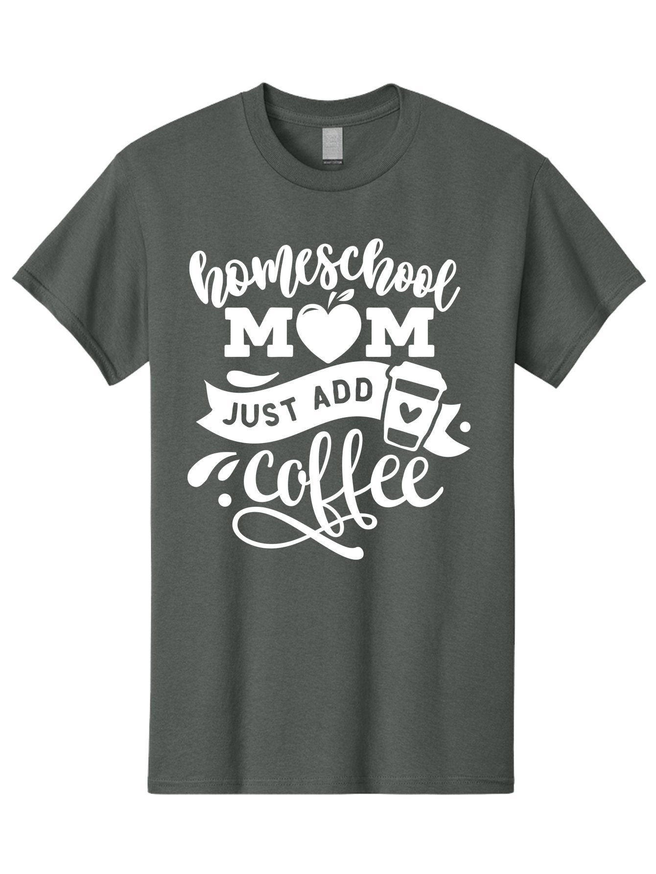 Homeschool-Mom-Just-Add-Coffee-1 Men'S Graphic Tee, 100% Cotton, Comfortable Casual Summer Wear, Machine Washable, Homeschool Mom, Coffee Lover, Mom Life, Coffee Mom, Funny Quote, Homeschooling, Mom Humor, Coffee Culture, Inspirational Quote Aab370 10