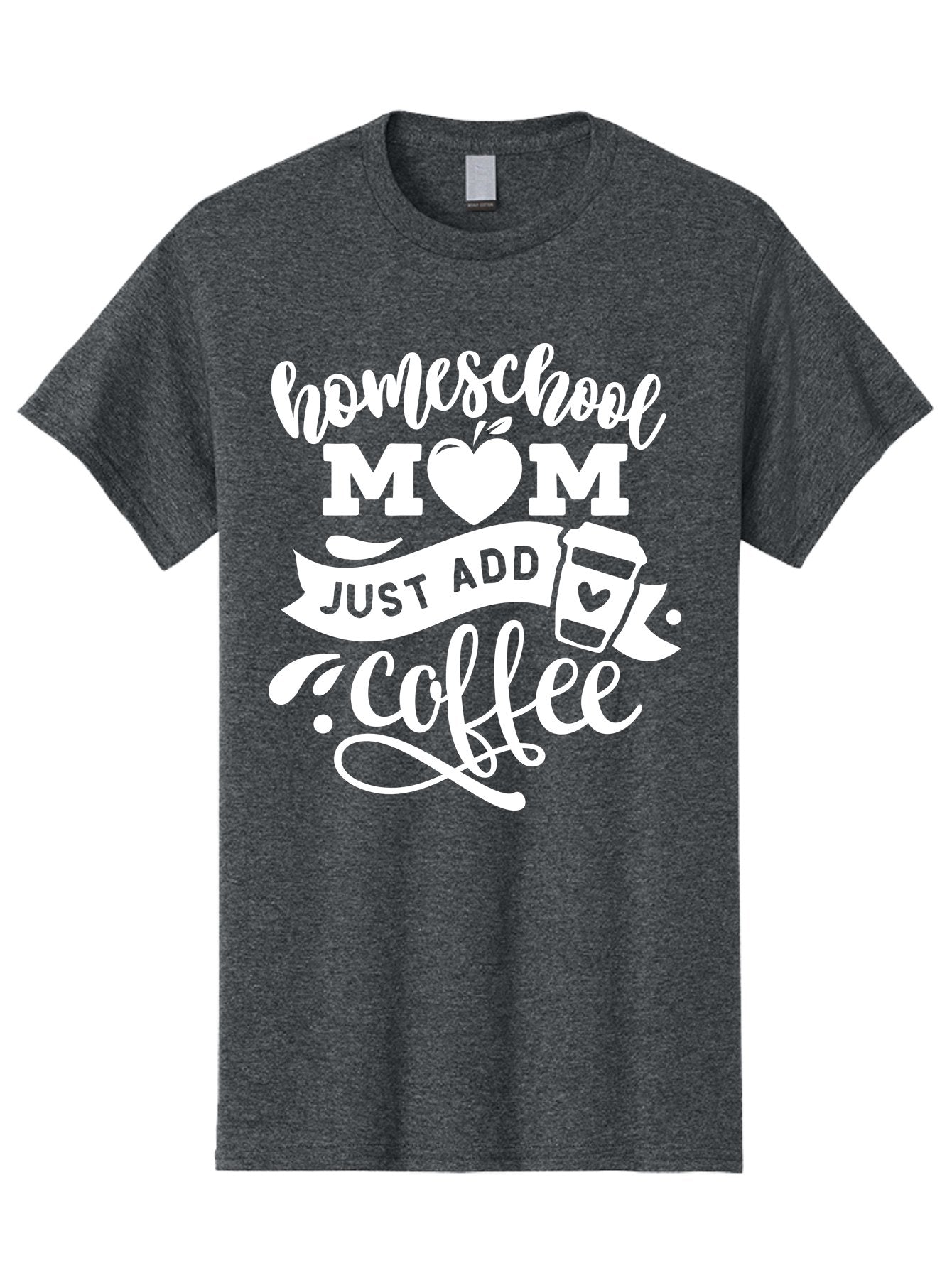 Homeschool-Mom-Just-Add-Coffee-1 Men'S Graphic Tee, 100% Cotton, Comfortable Casual Summer Wear, Machine Washable, Homeschool Mom, Coffee Lover, Mom Life, Coffee Mom, Funny Quote, Homeschooling, Mom Humor, Coffee Culture, Inspirational Quote Aab370 3