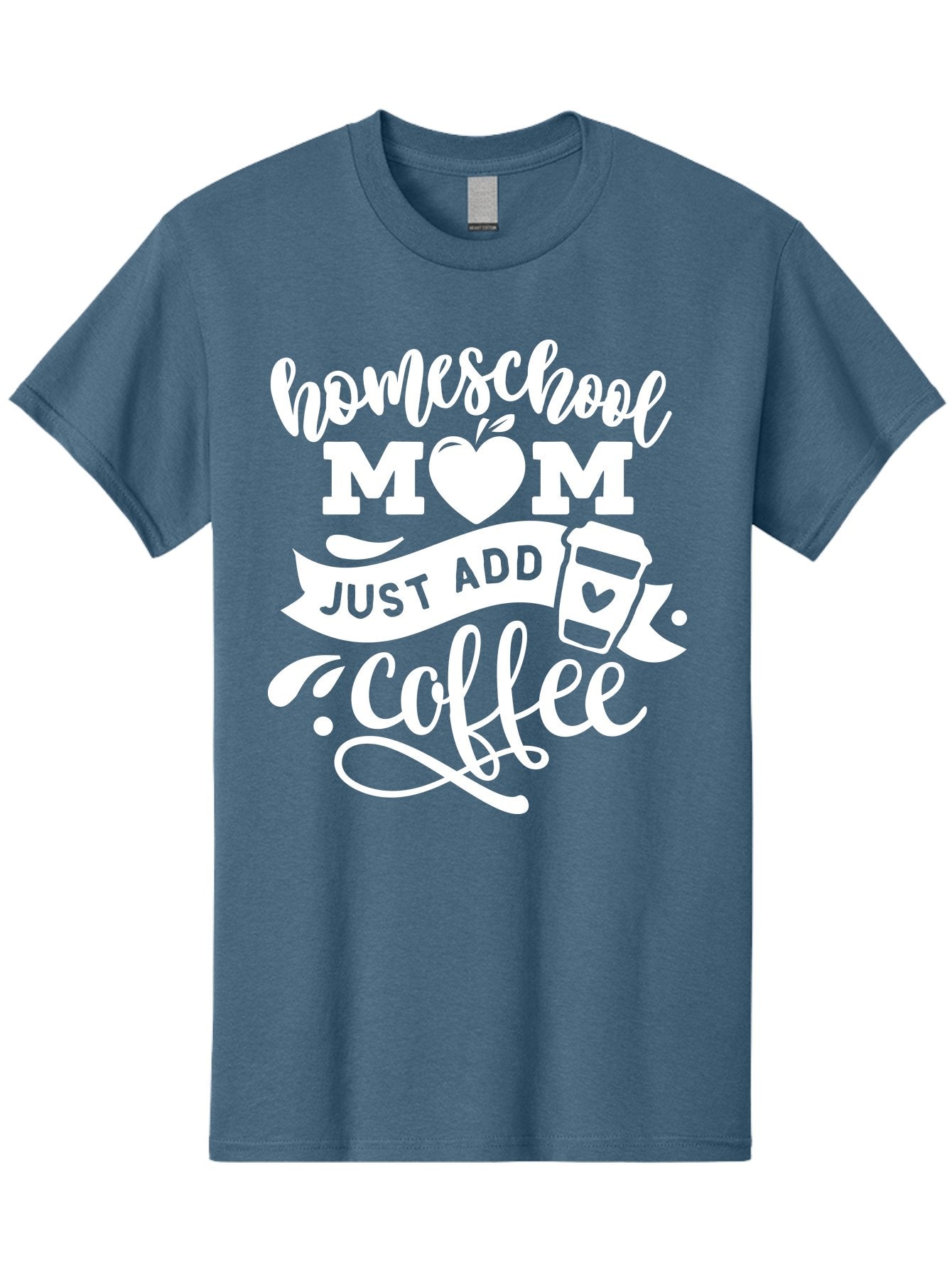 Homeschool-Mom-Just-Add-Coffee-1 Men'S Graphic Tee, 100% Cotton, Comfortable Casual Summer Wear, Machine Washable, Homeschool Mom, Coffee Lover, Mom Life, Coffee Mom, Funny Quote, Homeschooling, Mom Humor, Coffee Culture, Inspirational Quote Aab370 9