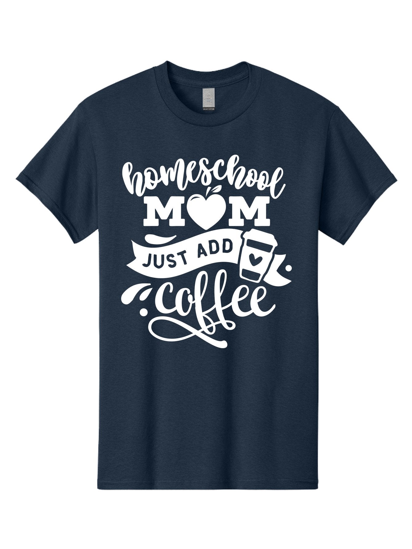 Homeschool-Mom-Just-Add-Coffee-1 Men'S Graphic Tee, 100% Cotton, Comfortable Casual Summer Wear, Machine Washable, Homeschool Mom, Coffee Lover, Mom Life, Coffee Mom, Funny Quote, Homeschooling, Mom Humor, Coffee Culture, Inspirational Quote Aab370 5