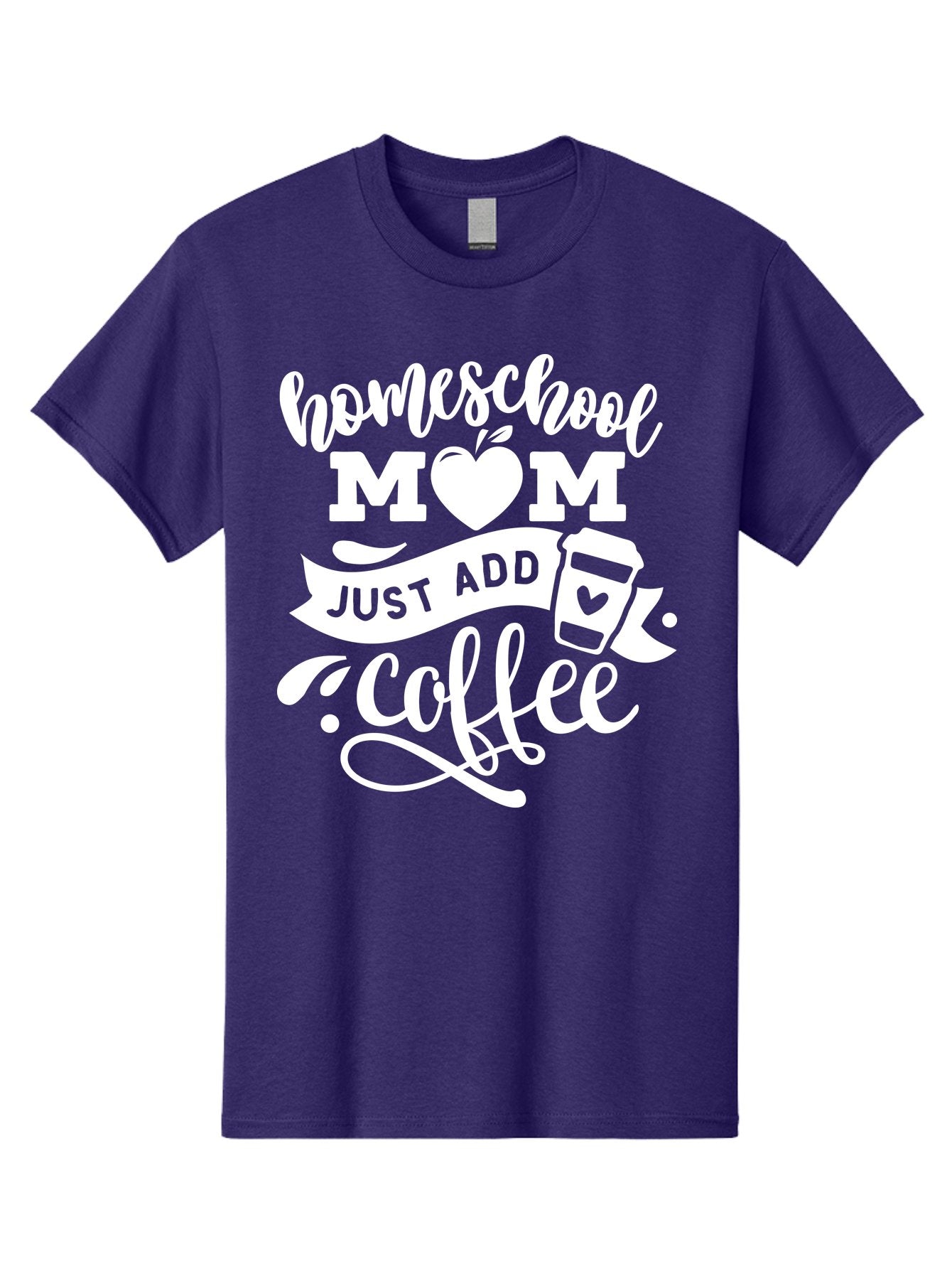Homeschool-Mom-Just-Add-Coffee-1 Men'S Graphic Tee, 100% Cotton, Comfortable Casual Summer Wear, Machine Washable, Homeschool Mom, Coffee Lover, Mom Life, Coffee Mom, Funny Quote, Homeschooling, Mom Humor, Coffee Culture, Inspirational Quote Aab370 7