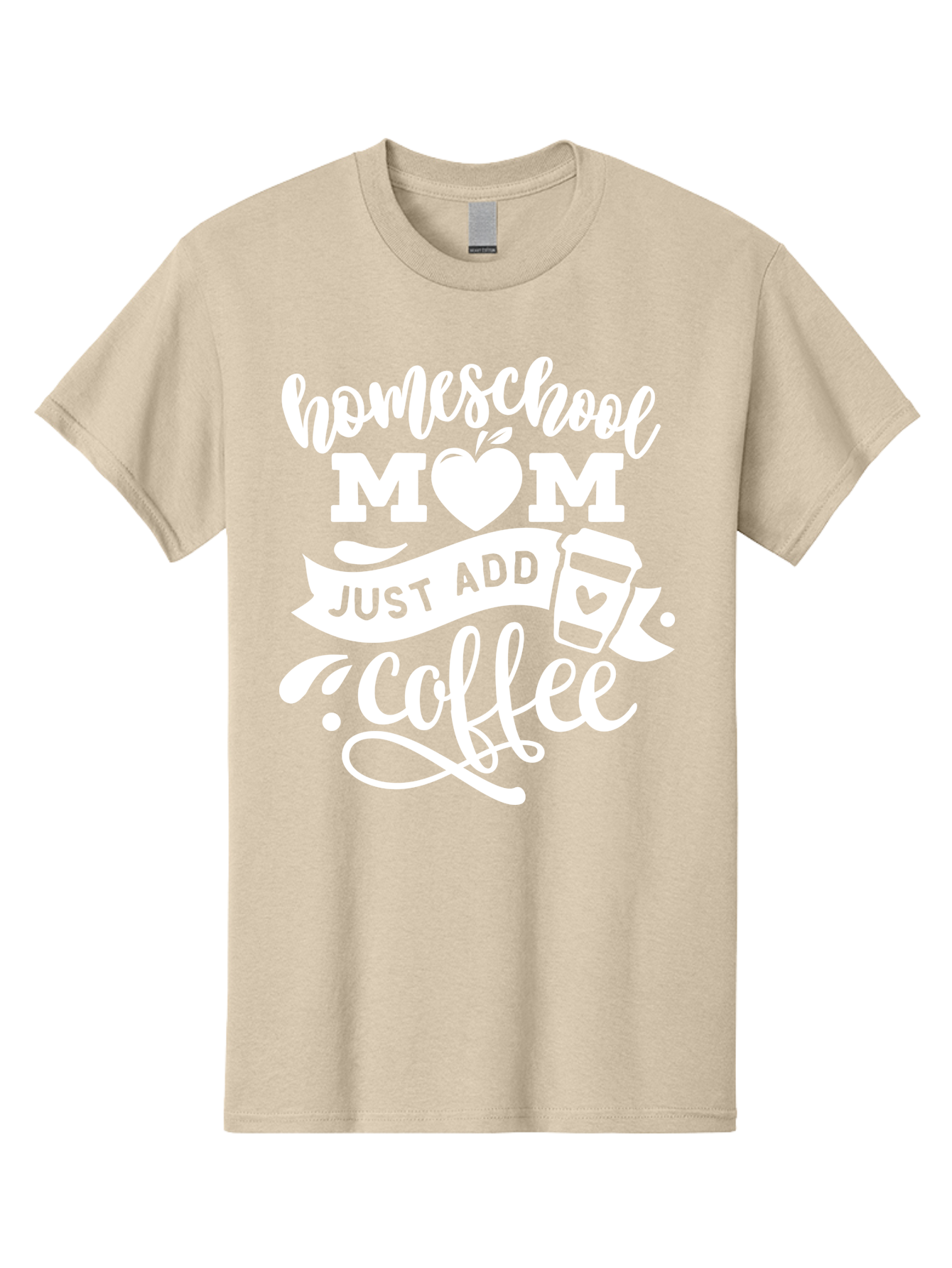 Homeschool-Mom-Just-Add-Coffee-1 Men'S Graphic Tee, 100% Cotton, Comfortable Casual Summer Wear, Machine Washable, Homeschool Mom, Coffee Lover, Mom Life, Coffee Mom, Funny Quote, Homeschooling, Mom Humor, Coffee Culture, Inspirational Quote Aab370 29