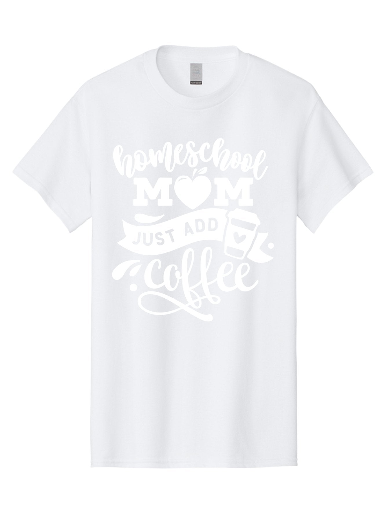 Homeschool-Mom-Just-Add-Coffee-1 Men'S Graphic Tee, 100% Cotton, Comfortable Casual Summer Wear, Machine Washable, Homeschool Mom, Coffee Lover, Mom Life, Coffee Mom, Funny Quote, Homeschooling, Mom Humor, Coffee Culture, Inspirational Quote Aab370 15