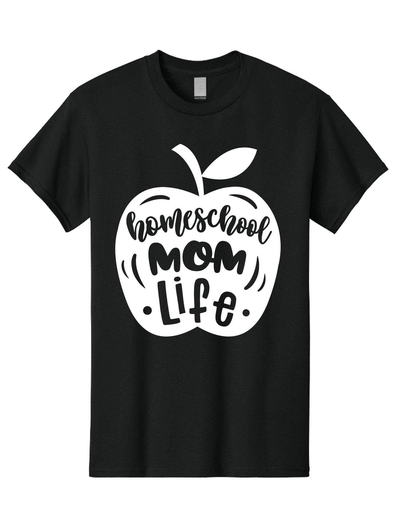 Homeschool-Mom-Life-1 Men'S Graphic Tee, 100% Cotton, Comfortable Casual Summer Wear, Machine Washable, Homeschool Mom Life, Apple Graphic, Homeschooling, Mom Life, Education, Parenting, Teaching, Learning, Green Apple Aab373 14
