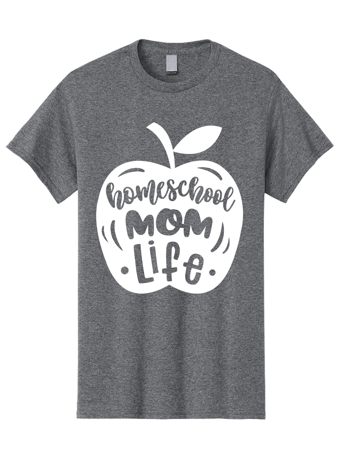 Homeschool-Mom-Life-1 Men'S Graphic Tee, 100% Cotton, Comfortable Casual Summer Wear, Machine Washable, Homeschool Mom Life, Apple Graphic, Homeschooling, Mom Life, Education, Parenting, Teaching, Learning, Green Apple Aab373 6