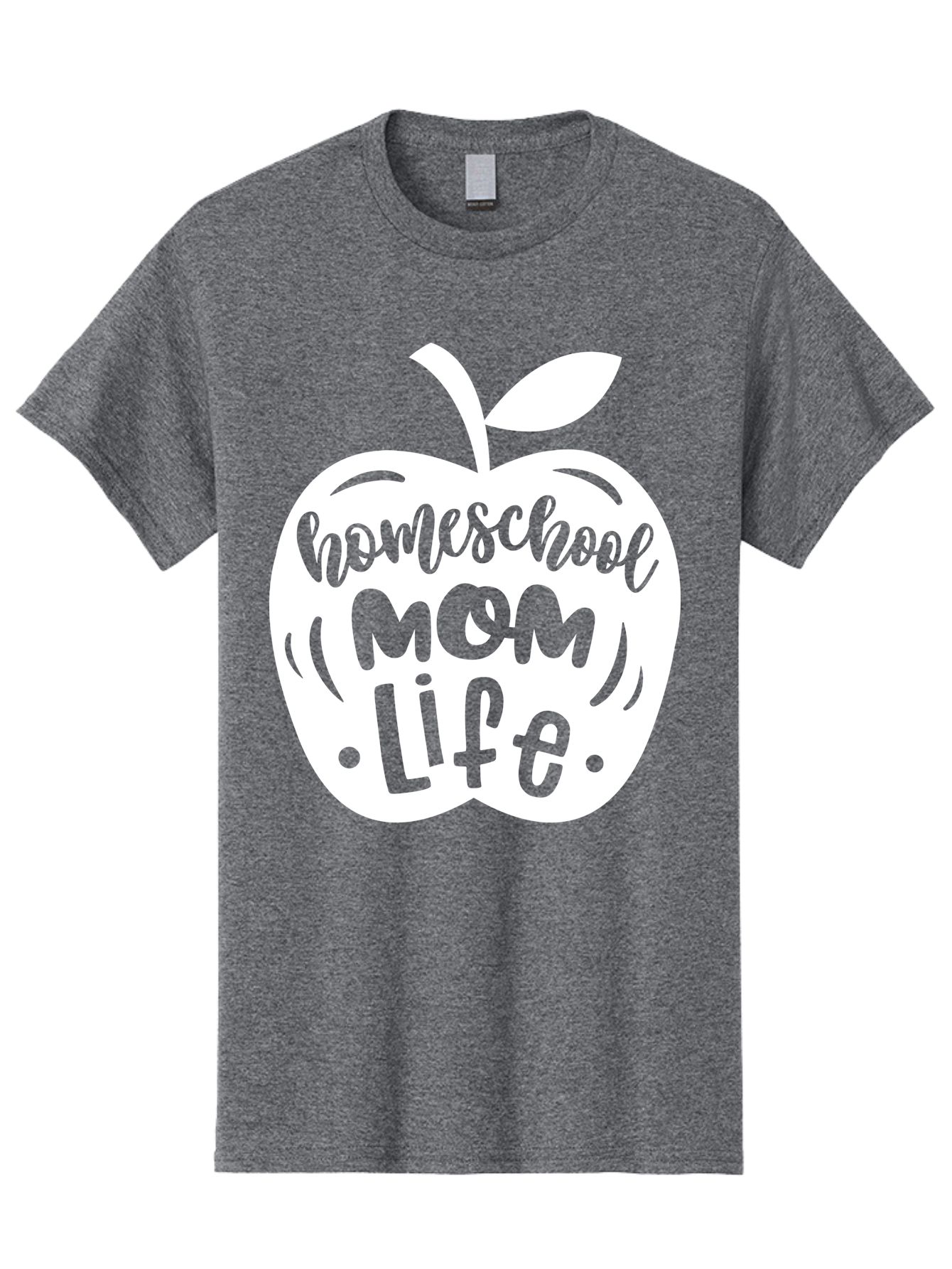 Homeschool-Mom-Life-1 Men'S Graphic Tee, 100% Cotton, Comfortable Casual Summer Wear, Machine Washable, Homeschool Mom Life, Apple Graphic, Homeschooling, Mom Life, Education, Parenting, Teaching, Learning, Green Apple Aab373 13