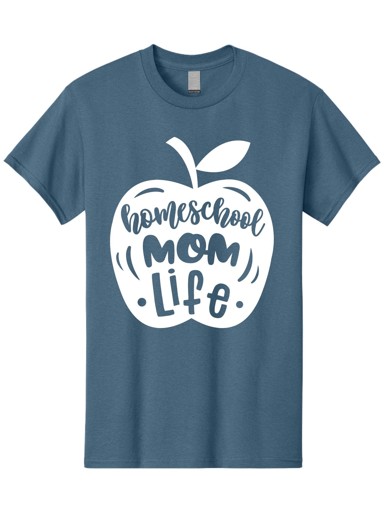 Homeschool-Mom-Life-1 Men'S Graphic Tee, 100% Cotton, Comfortable Casual Summer Wear, Machine Washable, Homeschool Mom Life, Apple Graphic, Homeschooling, Mom Life, Education, Parenting, Teaching, Learning, Green Apple Aab373 4