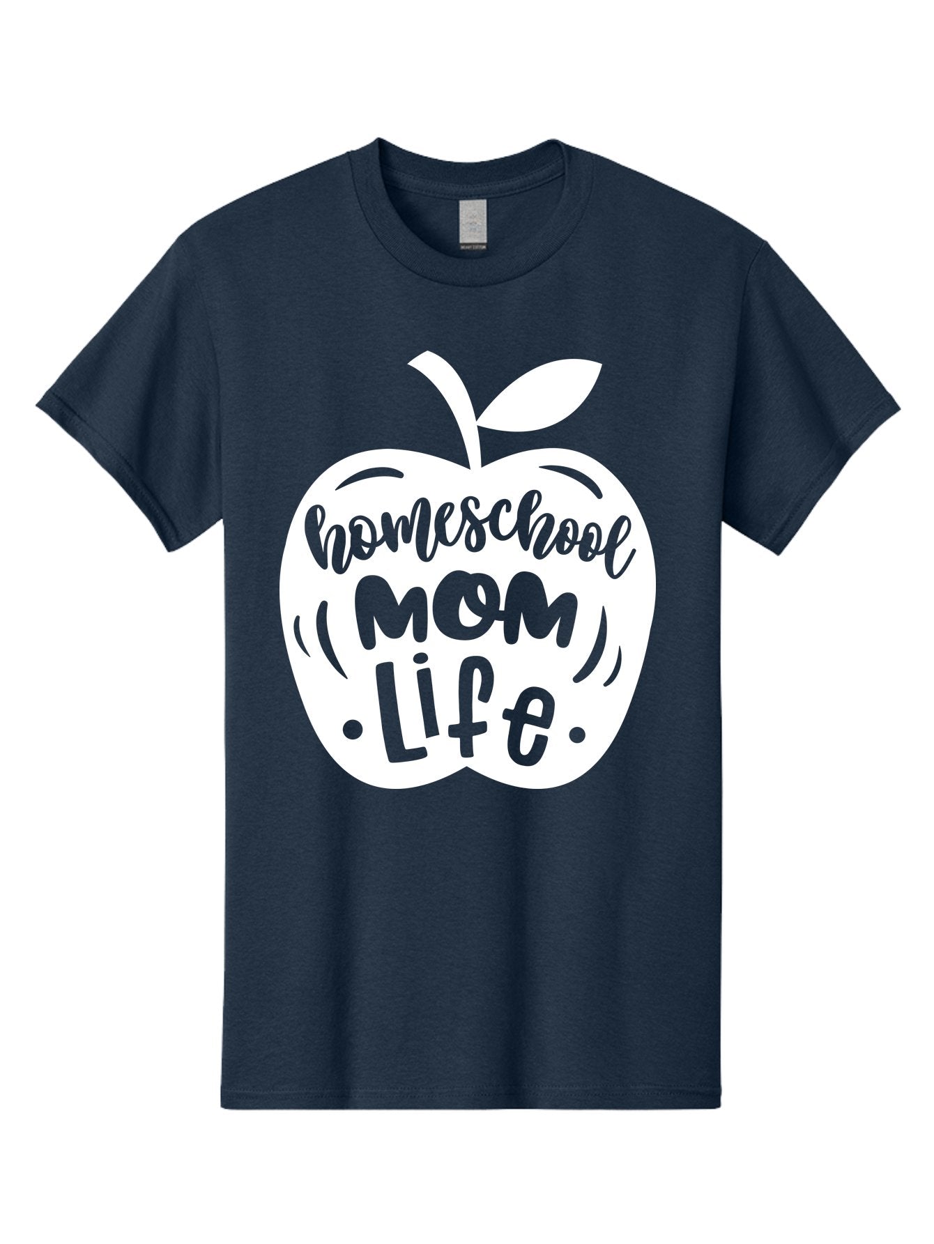 Homeschool-Mom-Life-1 Men'S Graphic Tee, 100% Cotton, Comfortable Casual Summer Wear, Machine Washable, Homeschool Mom Life, Apple Graphic, Homeschooling, Mom Life, Education, Parenting, Teaching, Learning, Green Apple Aab373