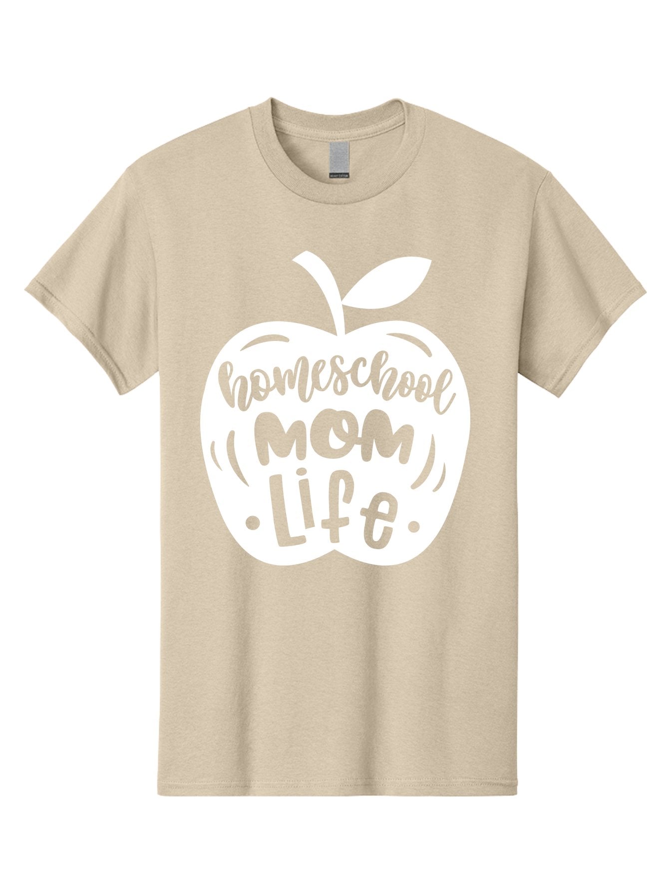 Homeschool-Mom-Life-1 Men'S Graphic Tee, 100% Cotton, Comfortable Casual Summer Wear, Machine Washable, Homeschool Mom Life, Apple Graphic, Homeschooling, Mom Life, Education, Parenting, Teaching, Learning, Green Apple Aab373 3