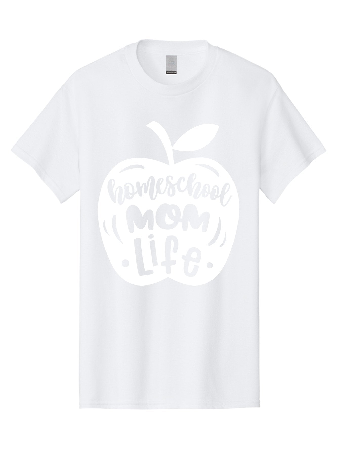 Homeschool-Mom-Life-1 Men'S Graphic Tee, 100% Cotton, Comfortable Casual Summer Wear, Machine Washable, Homeschool Mom Life, Apple Graphic, Homeschooling, Mom Life, Education, Parenting, Teaching, Learning, Green Apple Aab373 12