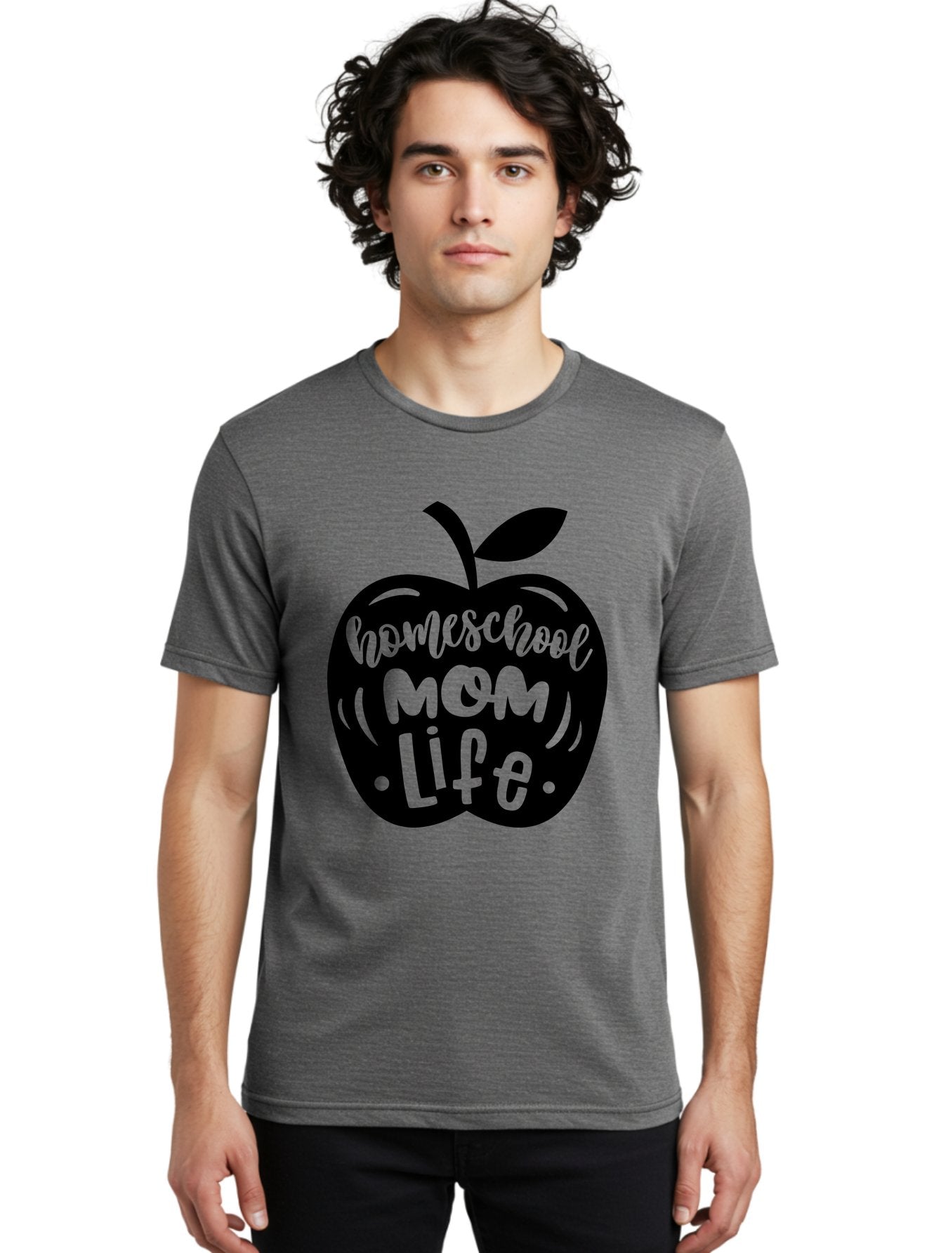 Homeschool-Mom-Life Men'S Graphic Tee, 100% Cotton, Comfortable Casual Summer Wear, Machine Washable, Homeschool Mom Life, Apple Graphic, Mom Life, Homeschooling, Education, Parenting, Motherhood, Apple Illustration, Custom Graphics Aab375 17