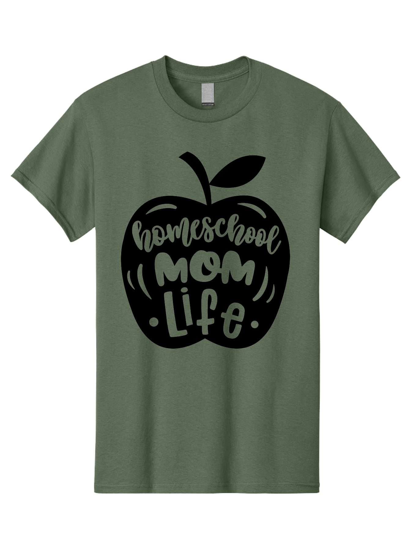 Homeschool-Mom-Life Men'S Graphic Tee, 100% Cotton, Comfortable Casual Summer Wear, Machine Washable, Homeschool Mom Life, Apple Graphic, Mom Life, Homeschooling, Education, Parenting, Motherhood, Apple Illustration, Custom Graphics Aab375 25