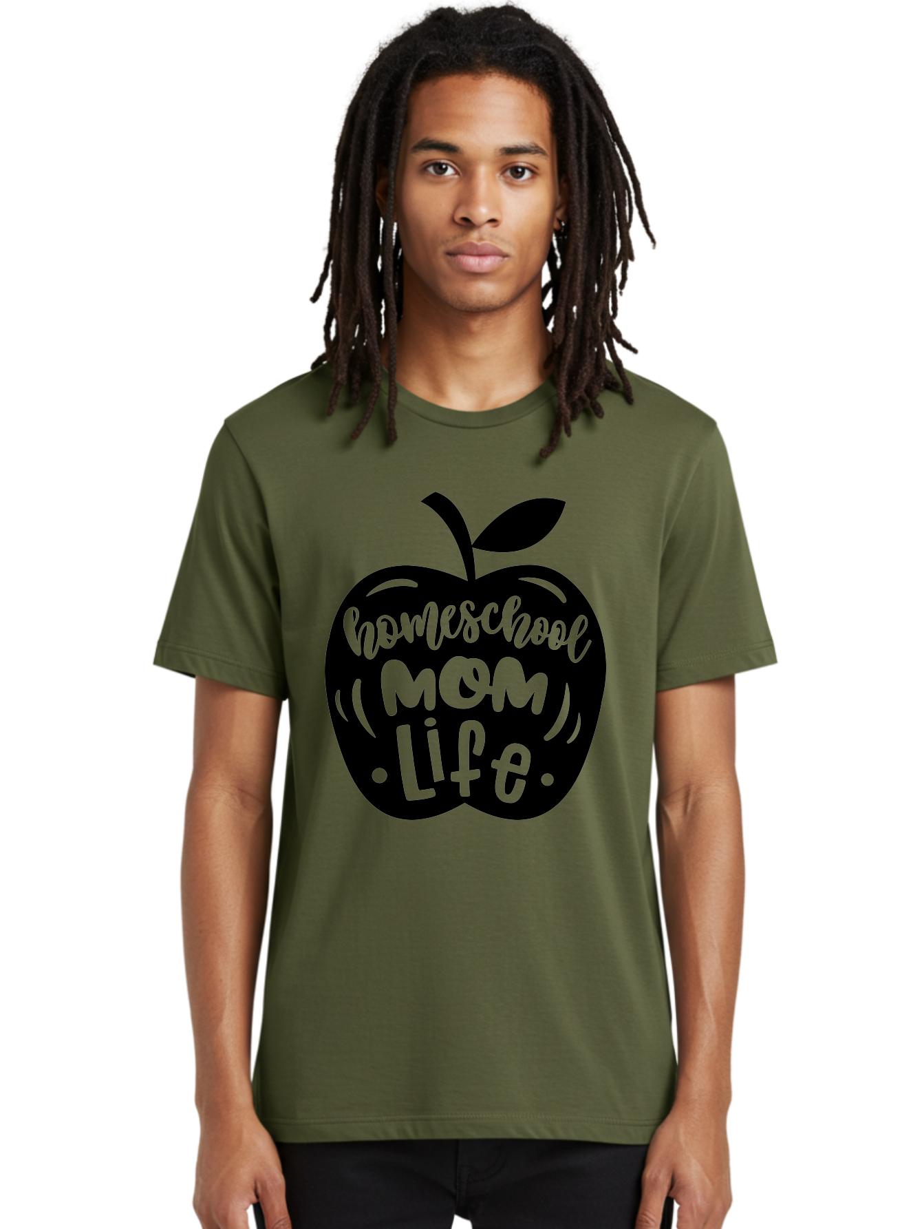 Homeschool-Mom-Life Men'S Graphic Tee, 100% Cotton, Comfortable Casual Summer Wear, Machine Washable, Homeschool Mom Life, Apple Graphic, Mom Life, Homeschooling, Education, Parenting, Motherhood, Apple Illustration, Custom Graphics Aab375 26