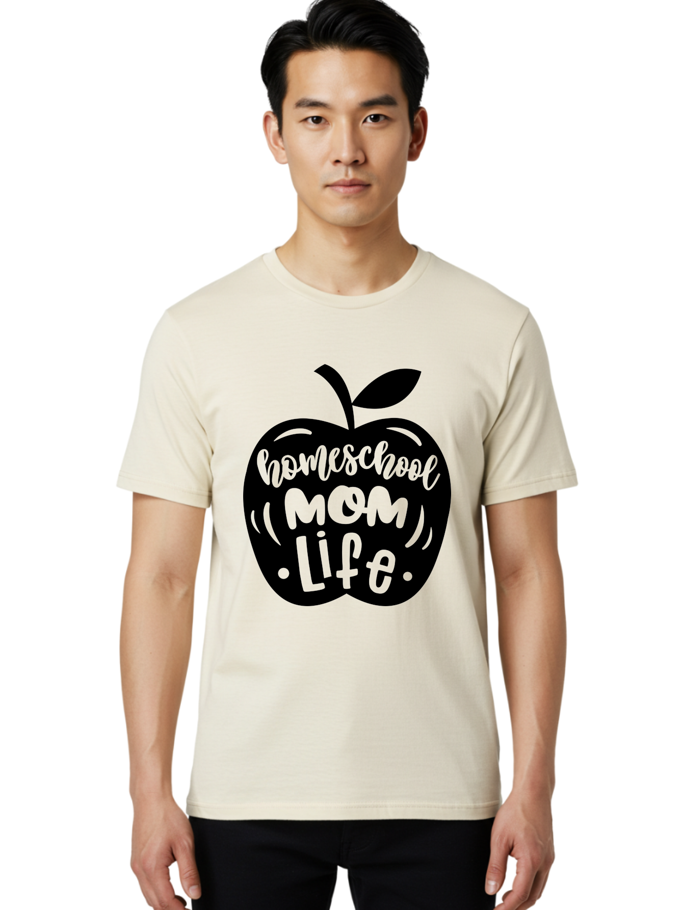 Homeschool-Mom-Life Men'S Graphic Tee, 100% Cotton, Comfortable Casual Summer Wear, Machine Washable, Homeschool Mom Life, Apple Graphic, Mom Life, Homeschooling, Education, Parenting, Motherhood, Apple Illustration, Custom Graphics Aab375 18
